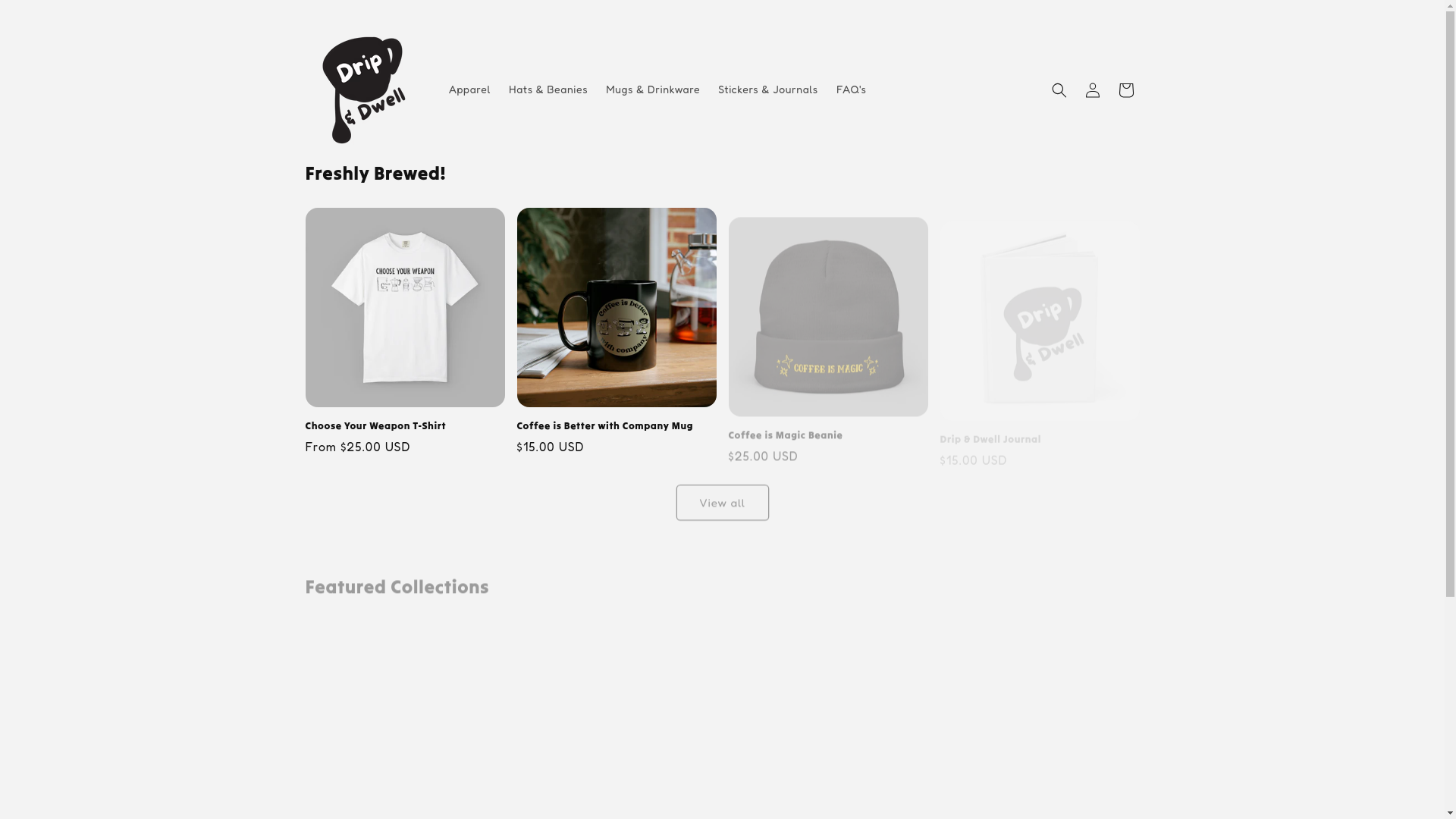 website screenshot of https://dripanddwell.com/