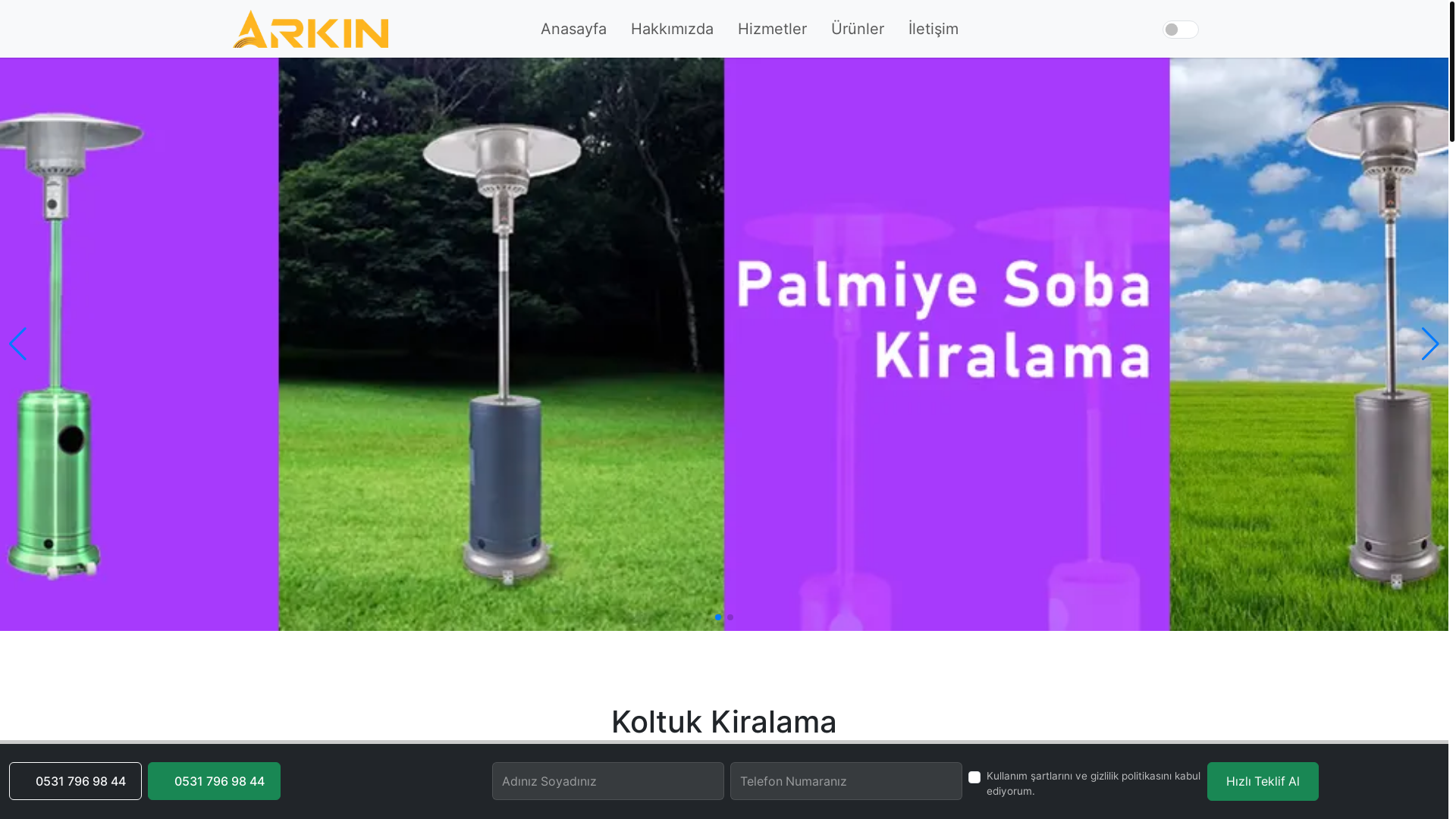 website screenshot of https://lokmadokturme.tr/