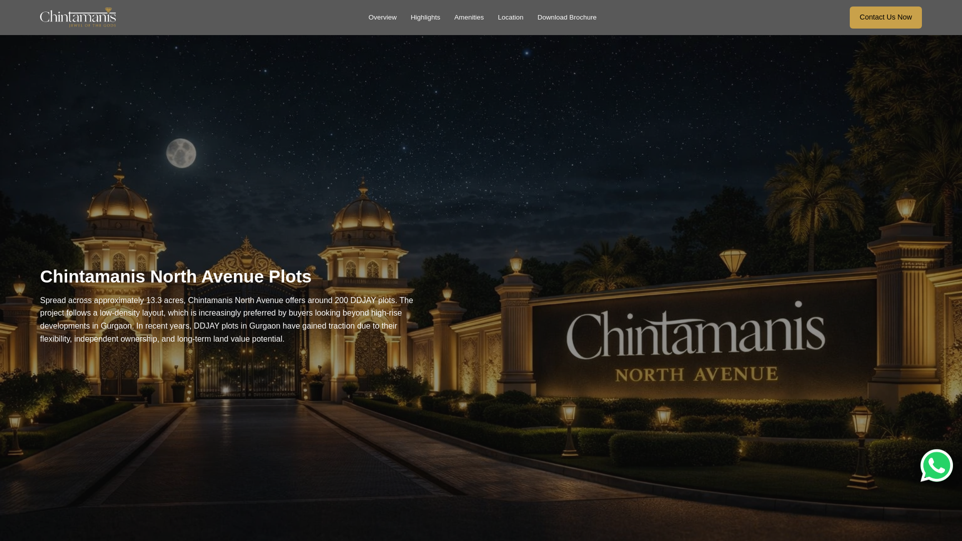 website screenshot of https://northavenueplots.com