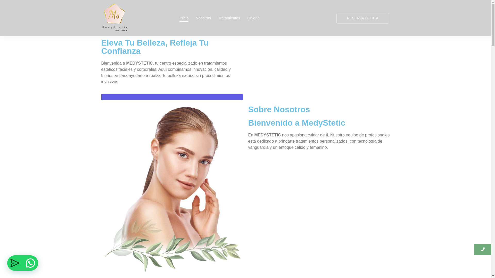 website screenshot of https://medystetic.com.co/