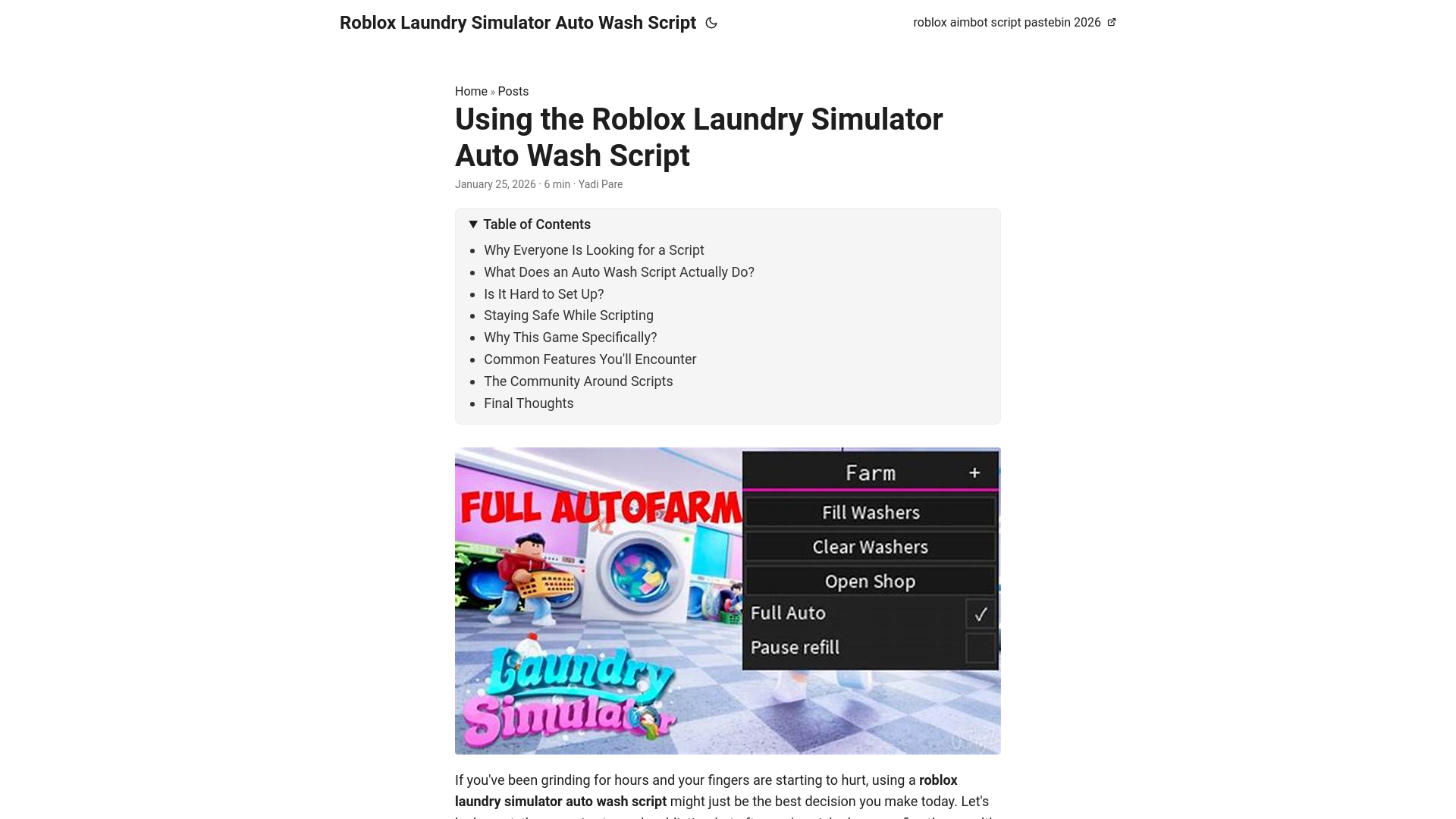 website screenshot of https://roblox-laundry-simulator-auto-wash-script.pages.dev/