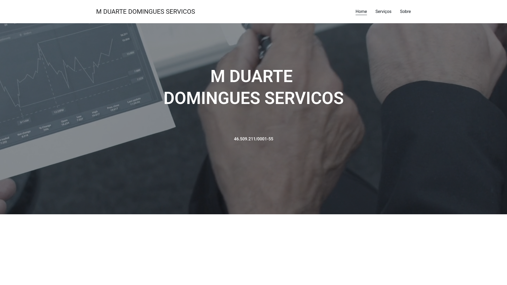 website screenshot of https://mduartedominguesservicos.com/