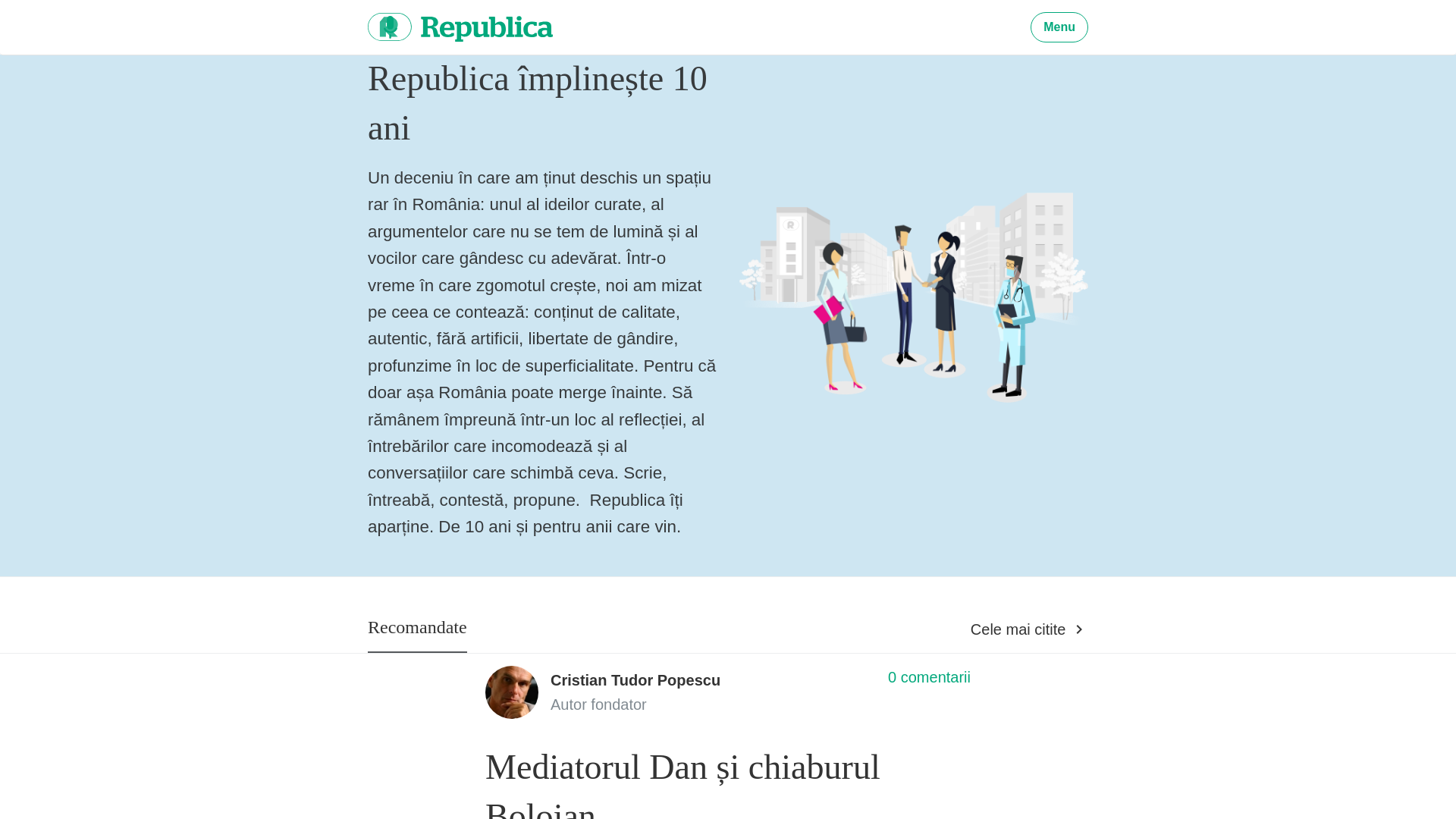 website screenshot of https://republica.ro/