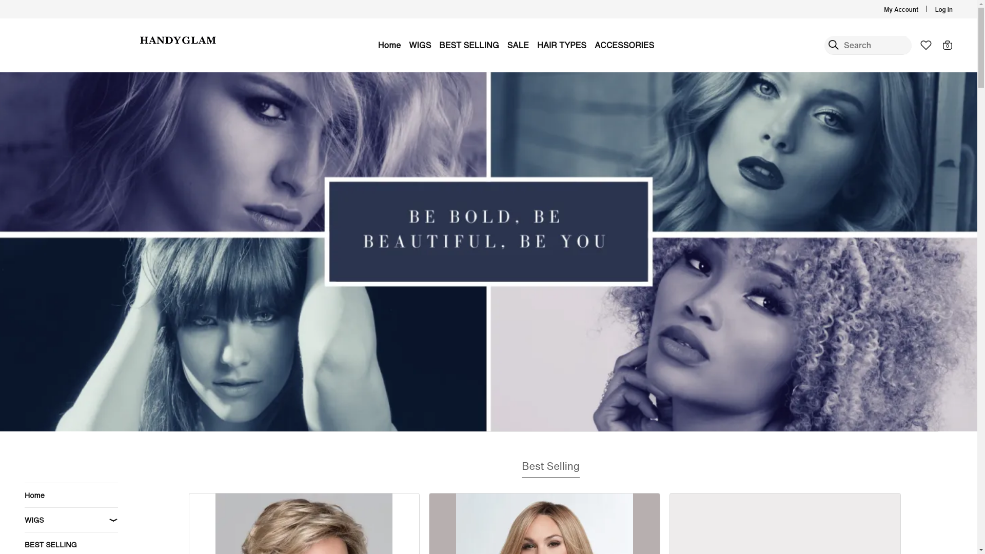 website screenshot of https://handyglam.shop/
