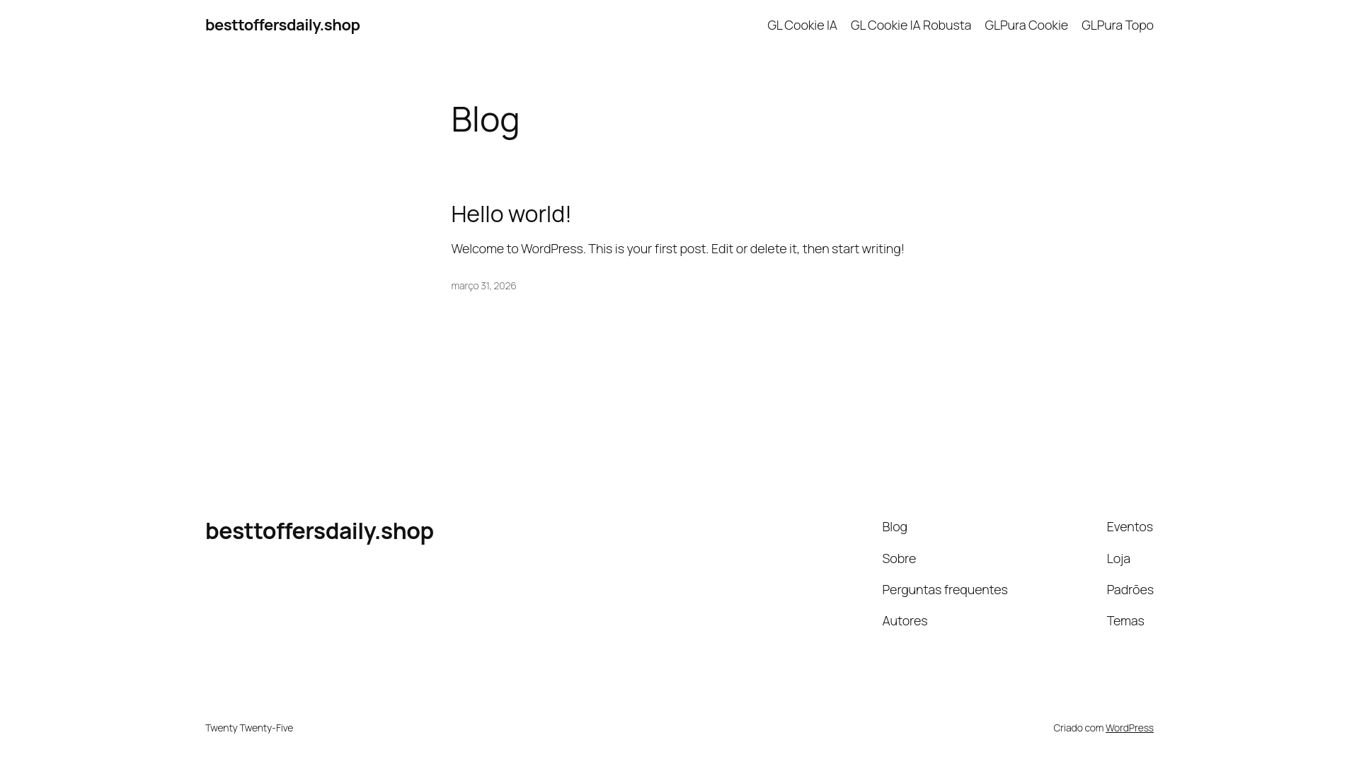 website screenshot of https://besttoffersdaily.shop