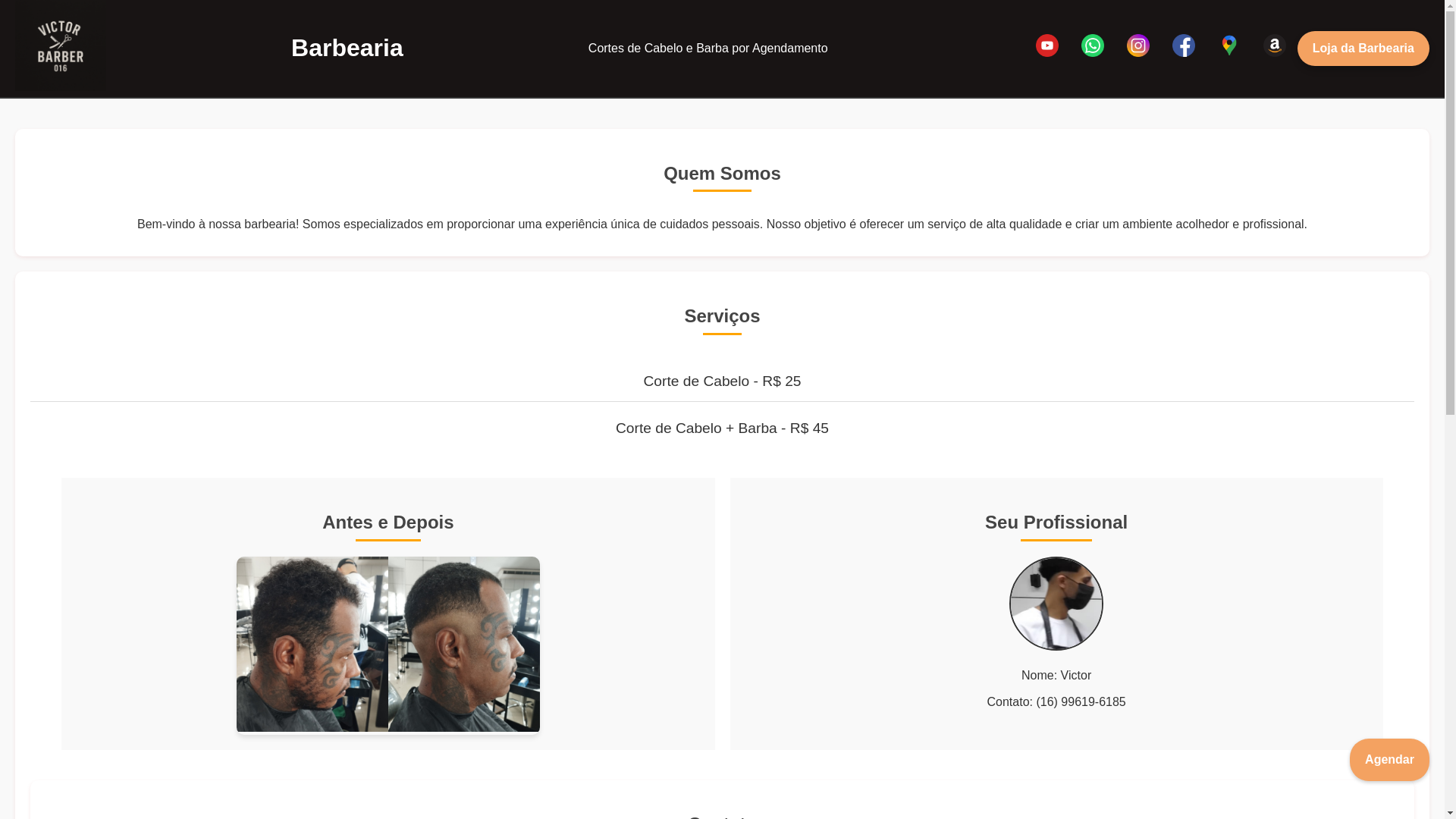 website screenshot of https://victorbarber016.com.br/
