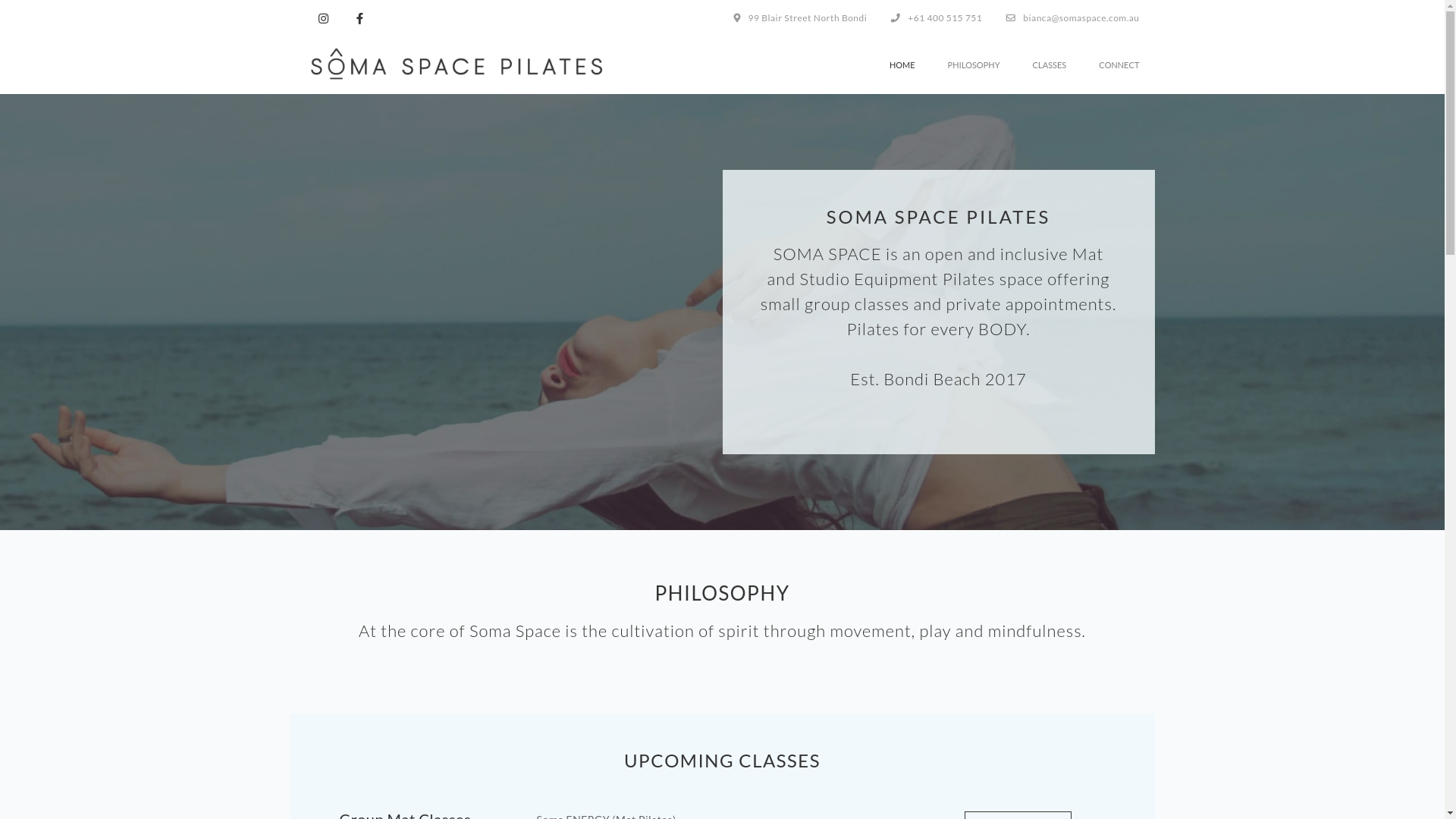 website screenshot of https://somaspace.online/