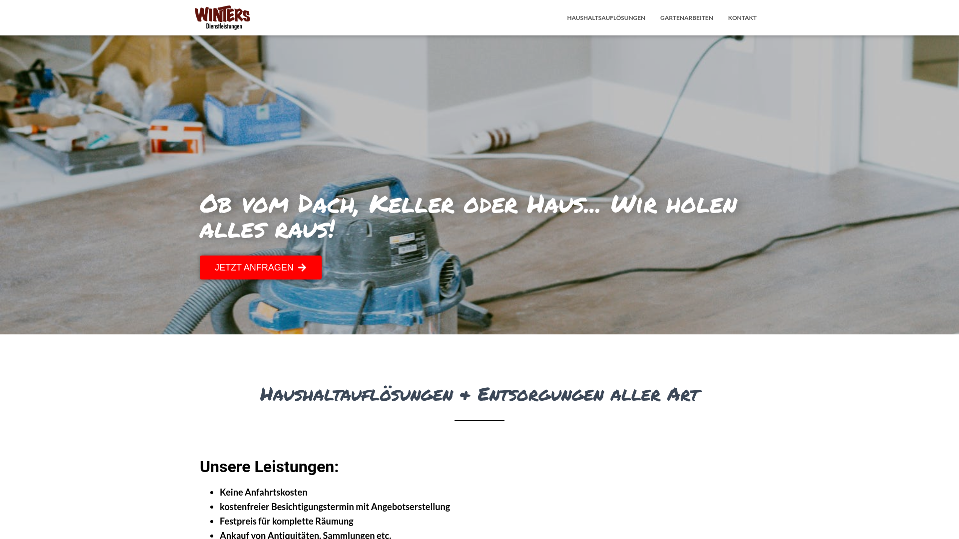 website screenshot of https://winters-dienstleistungen.de/