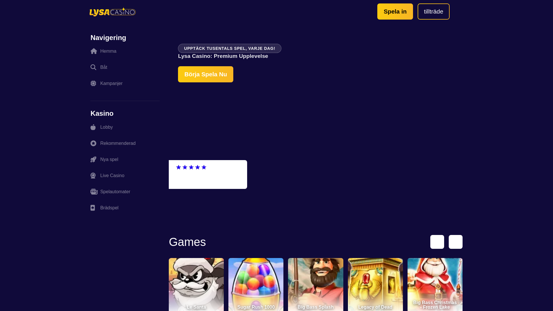 website screenshot of https://lysa-se-com.pages.dev/