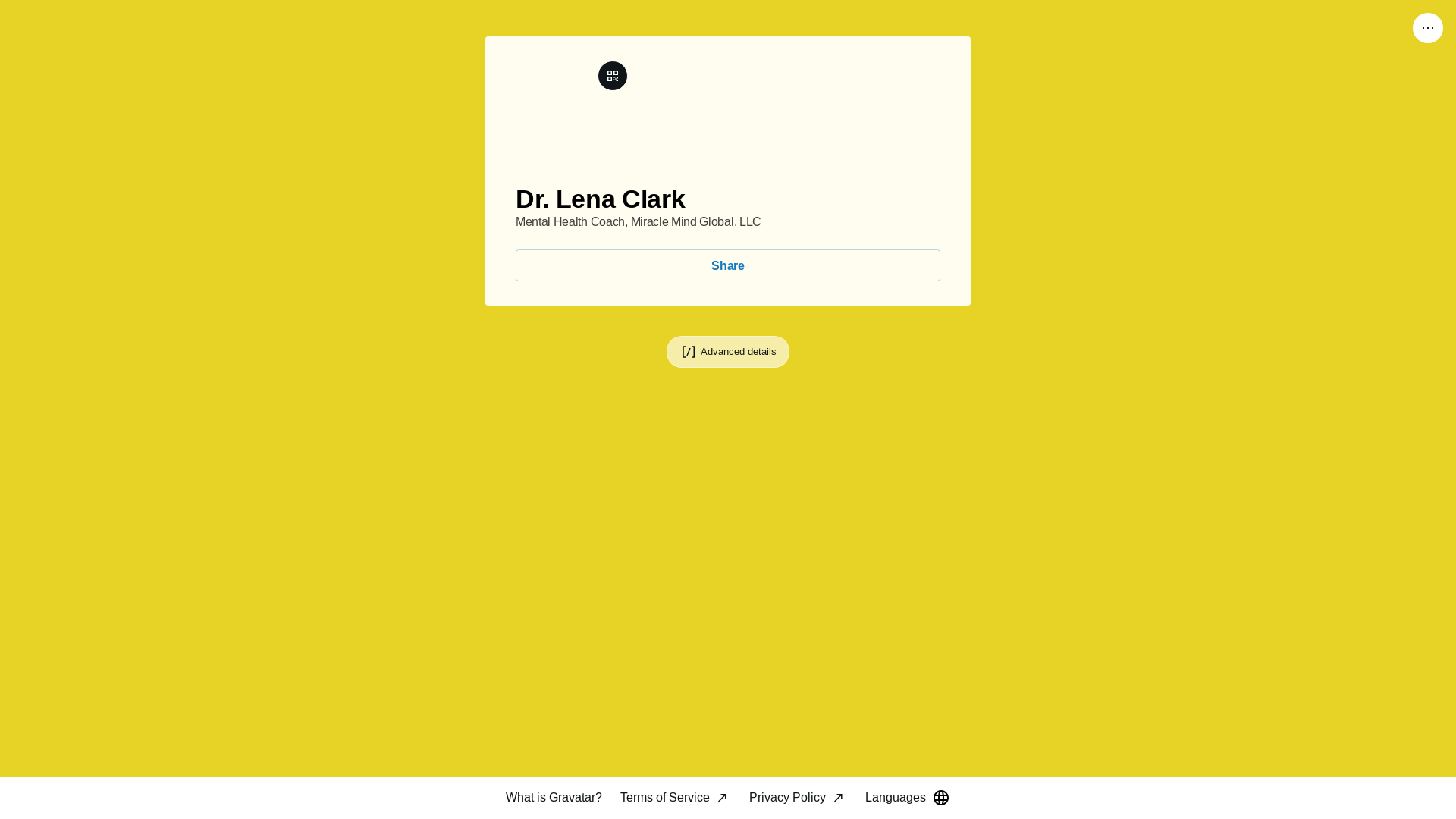 website screenshot of https://drlenaclark.world/