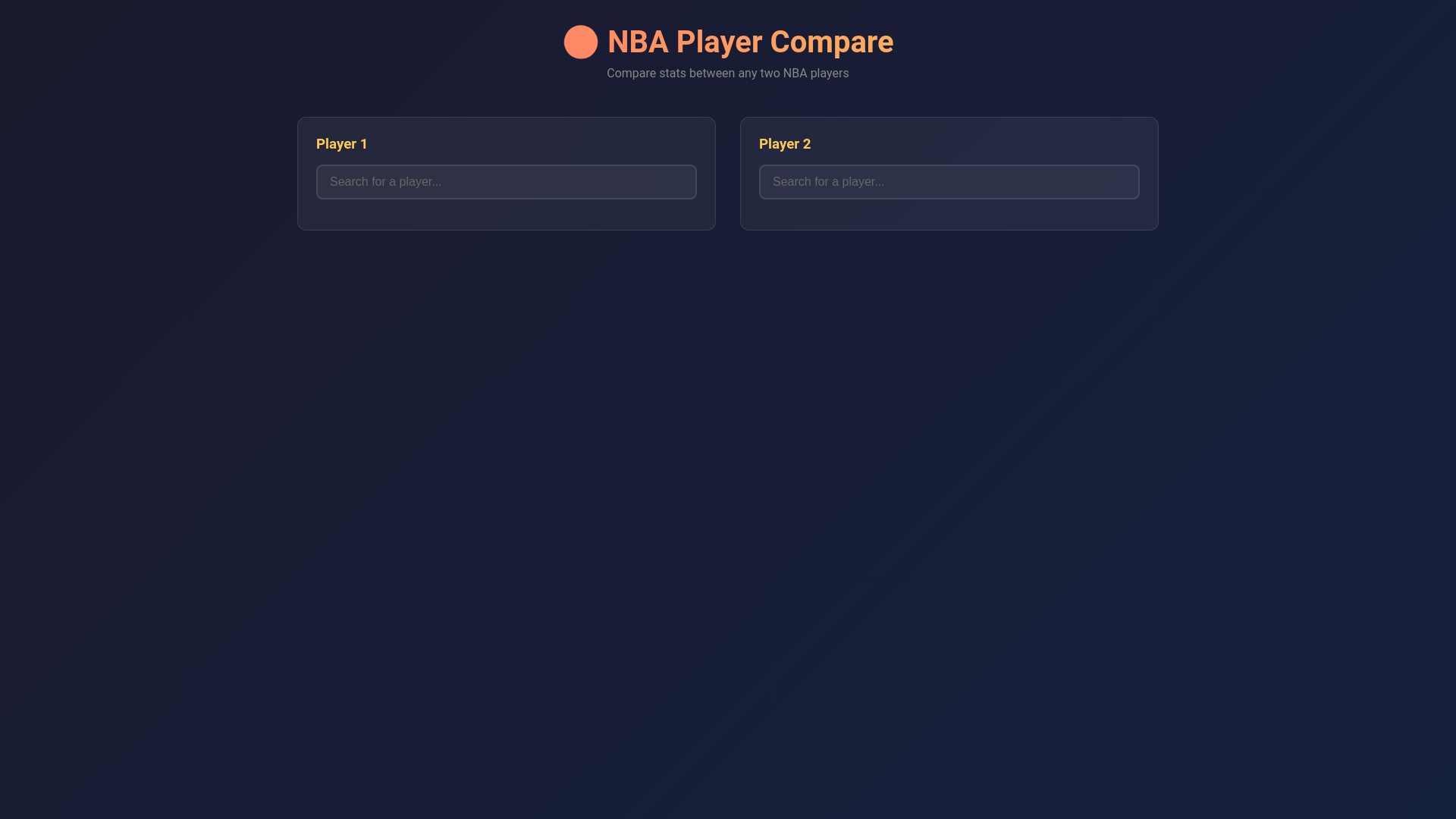website screenshot of https://nba-comparedist.pages.dev/