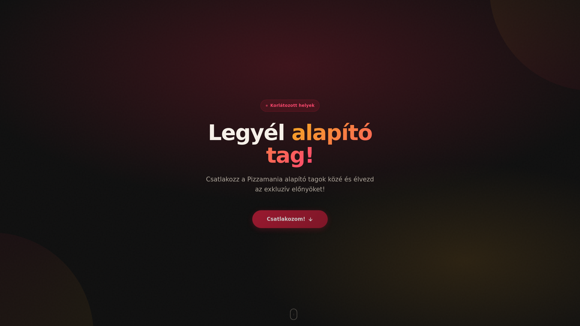 website screenshot of https://pizzamania-founding-member.pages.dev/