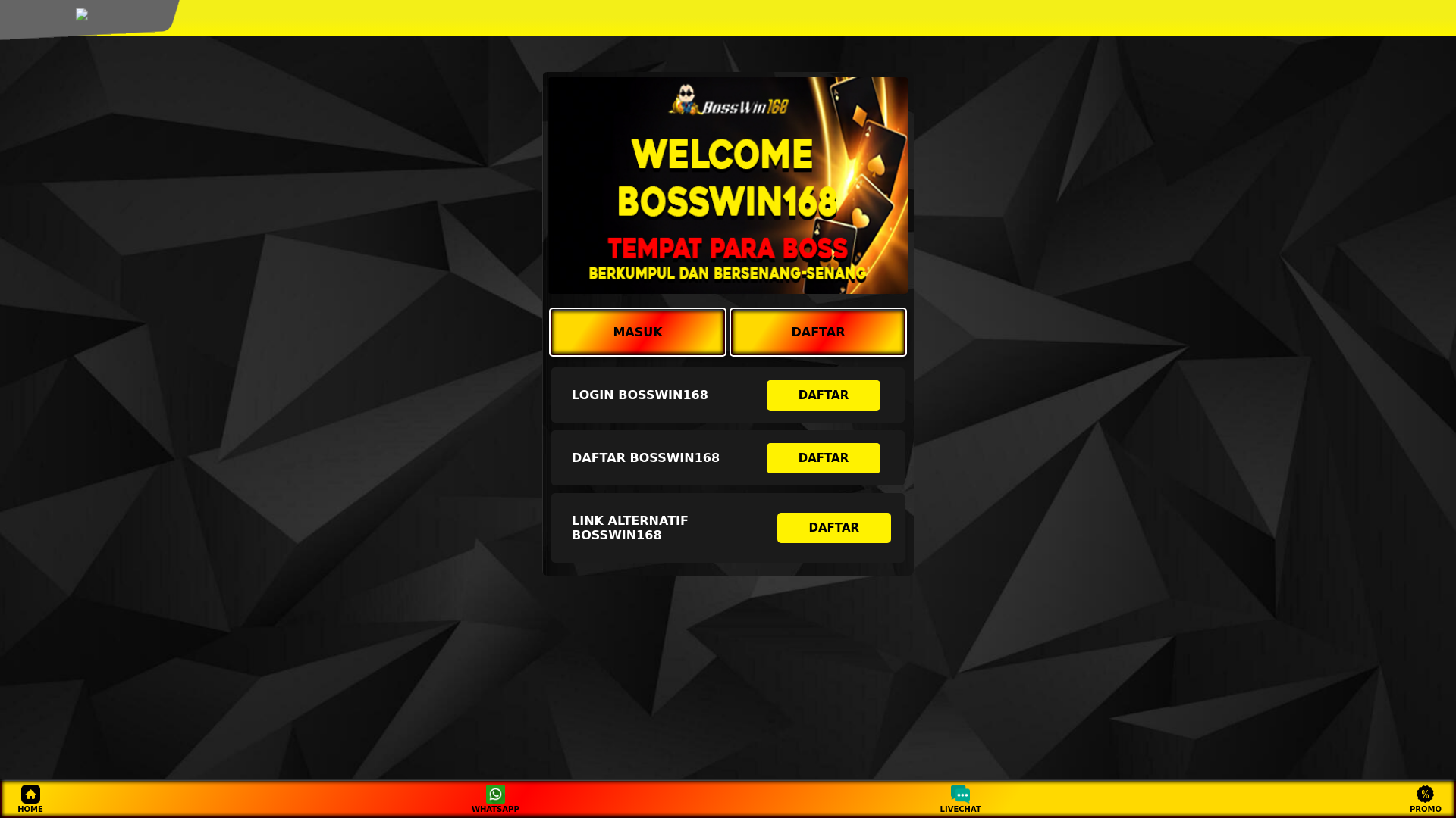 website screenshot of https://bosswin-hakan.pages.dev/