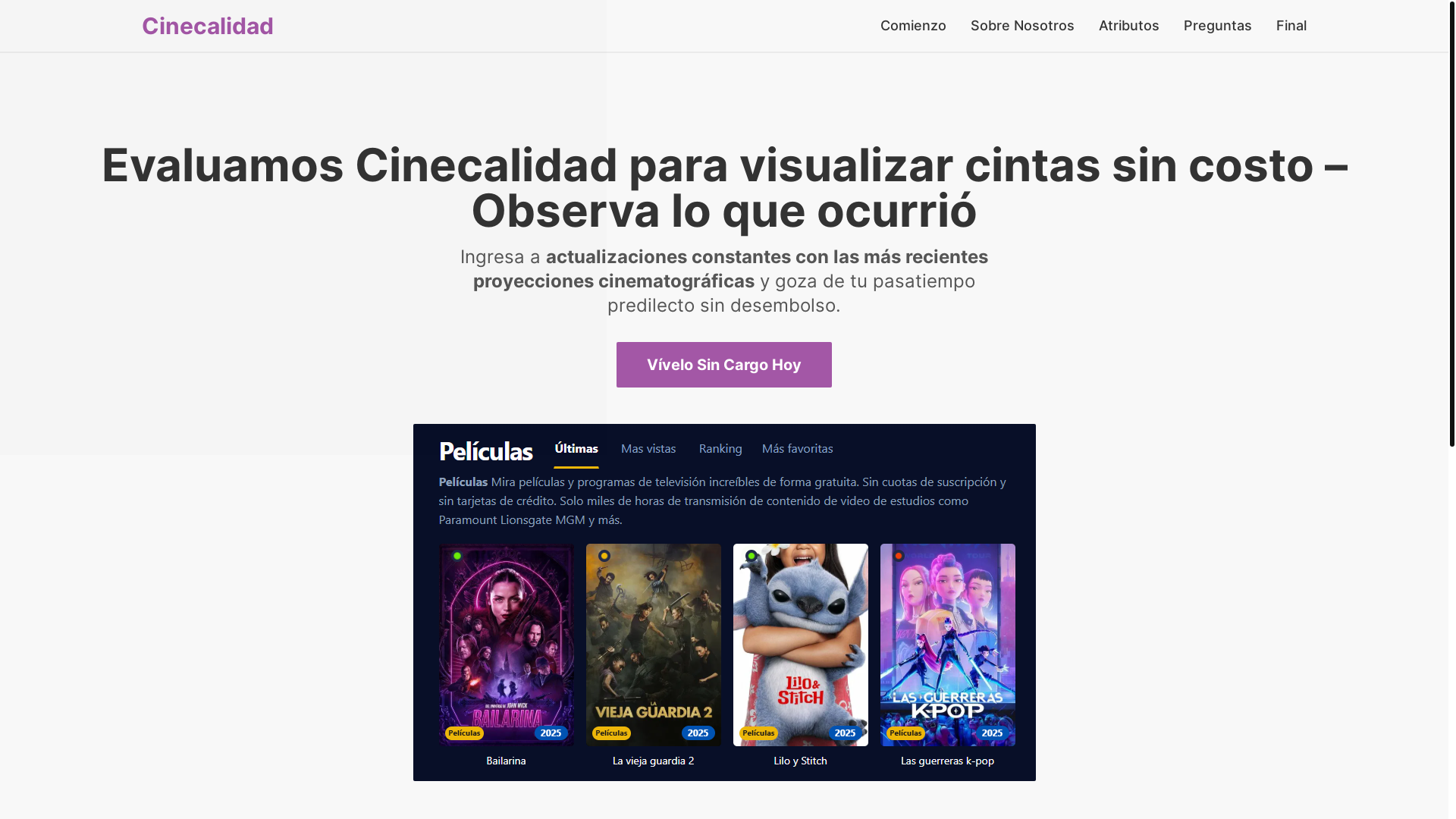 website screenshot of https://cinecalidad-em6f.pages.dev/