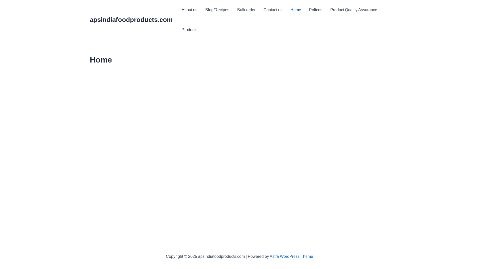 website screenshot of https://apsindiafoodproducts.com/