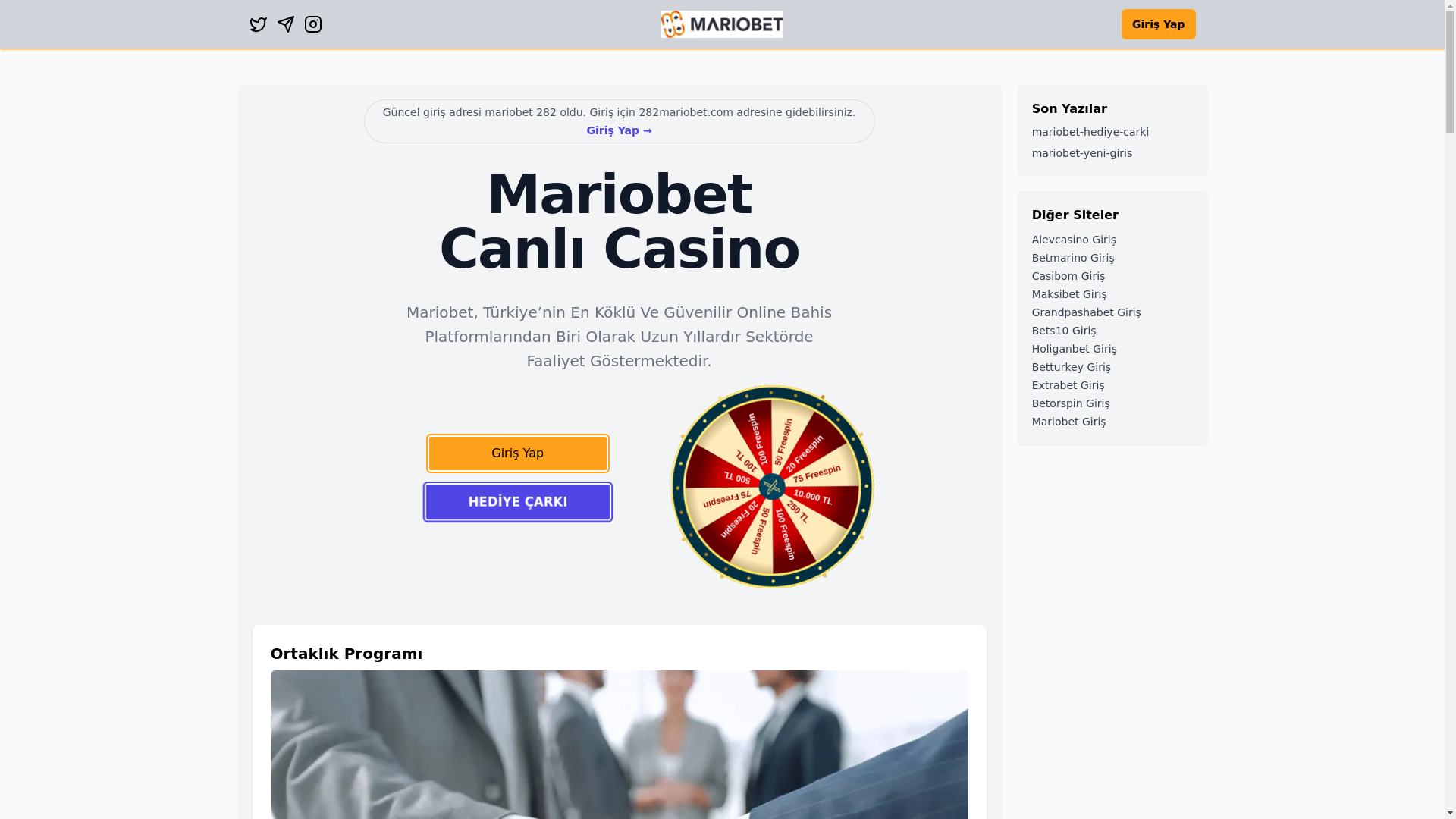 website screenshot of https://mariobetguncelgiris-vip.pages.dev/