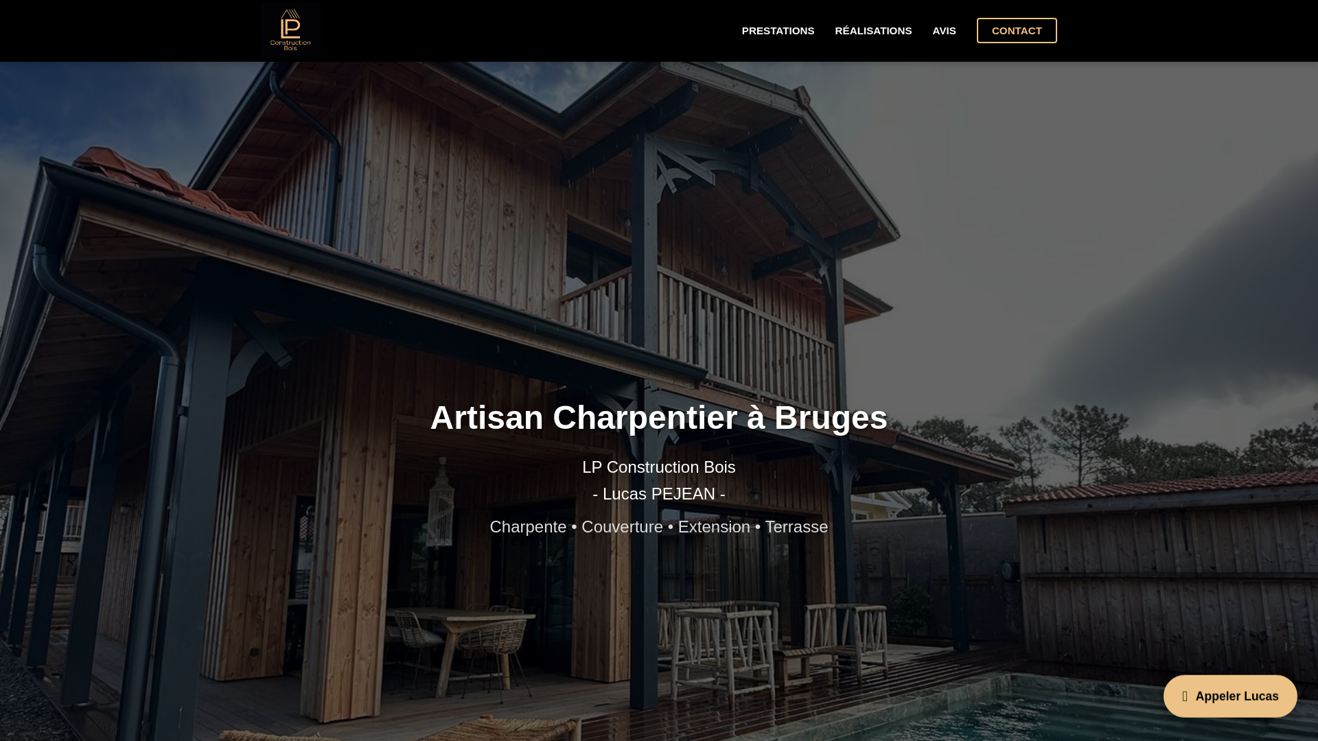 website screenshot of https://lp-constructionbois.com/