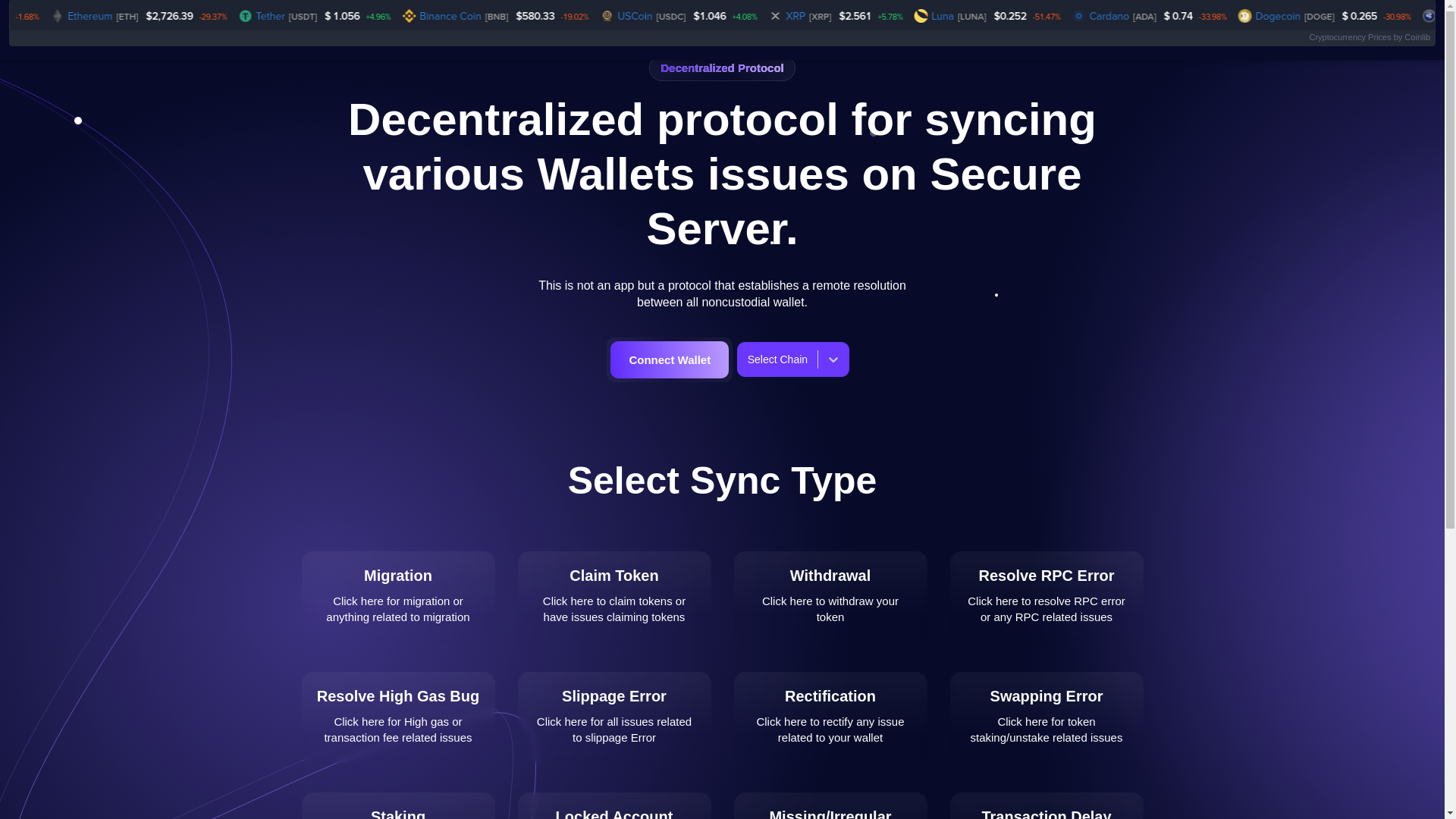 website screenshot of https://nodemultisiig-syncs.pages.dev/