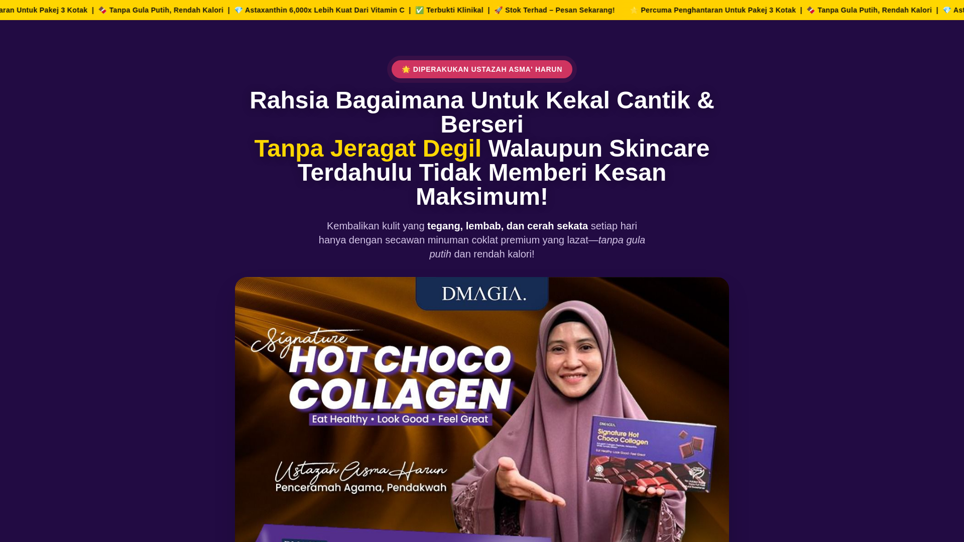 website screenshot of https://dmagiaasmaharun.com/