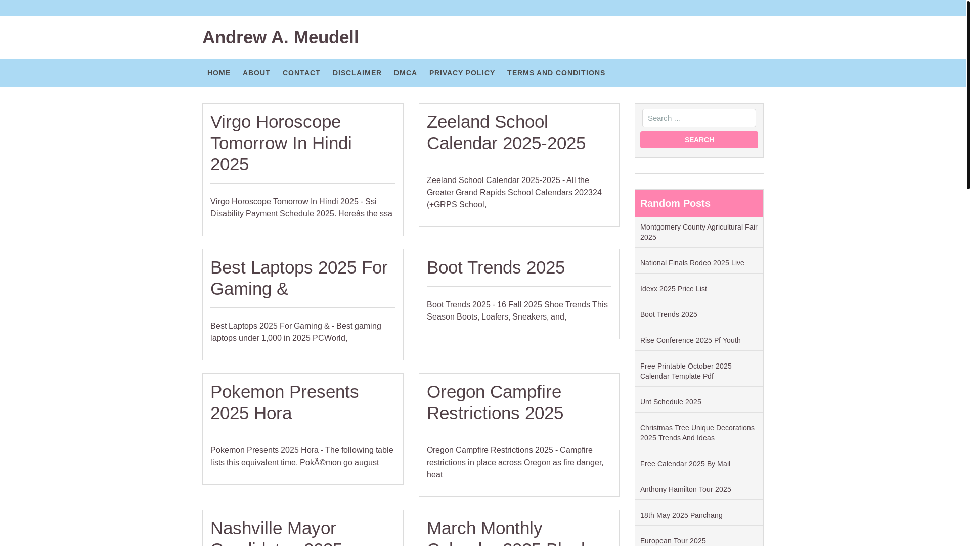 website screenshot of https://andrewameudell.pages.dev/