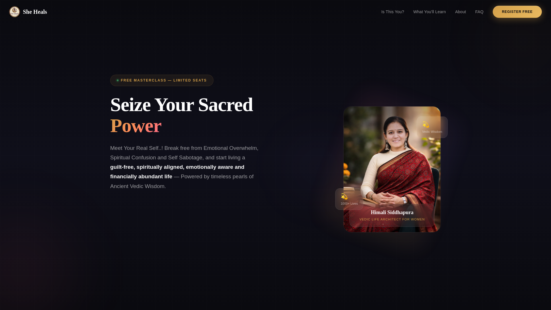 website screenshot of https://risewithhimali.com/