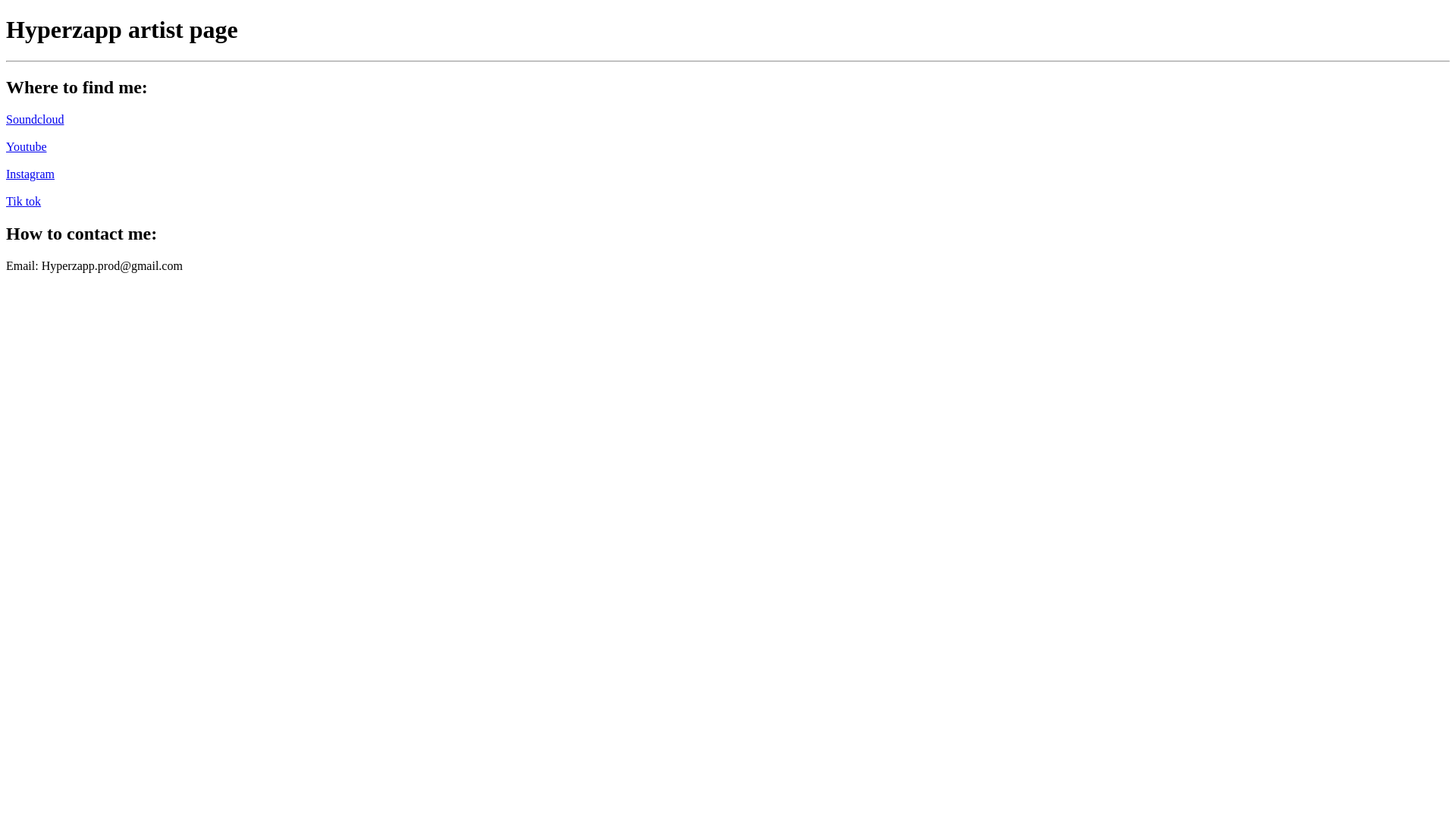 website screenshot of https://artistpage.pages.dev/