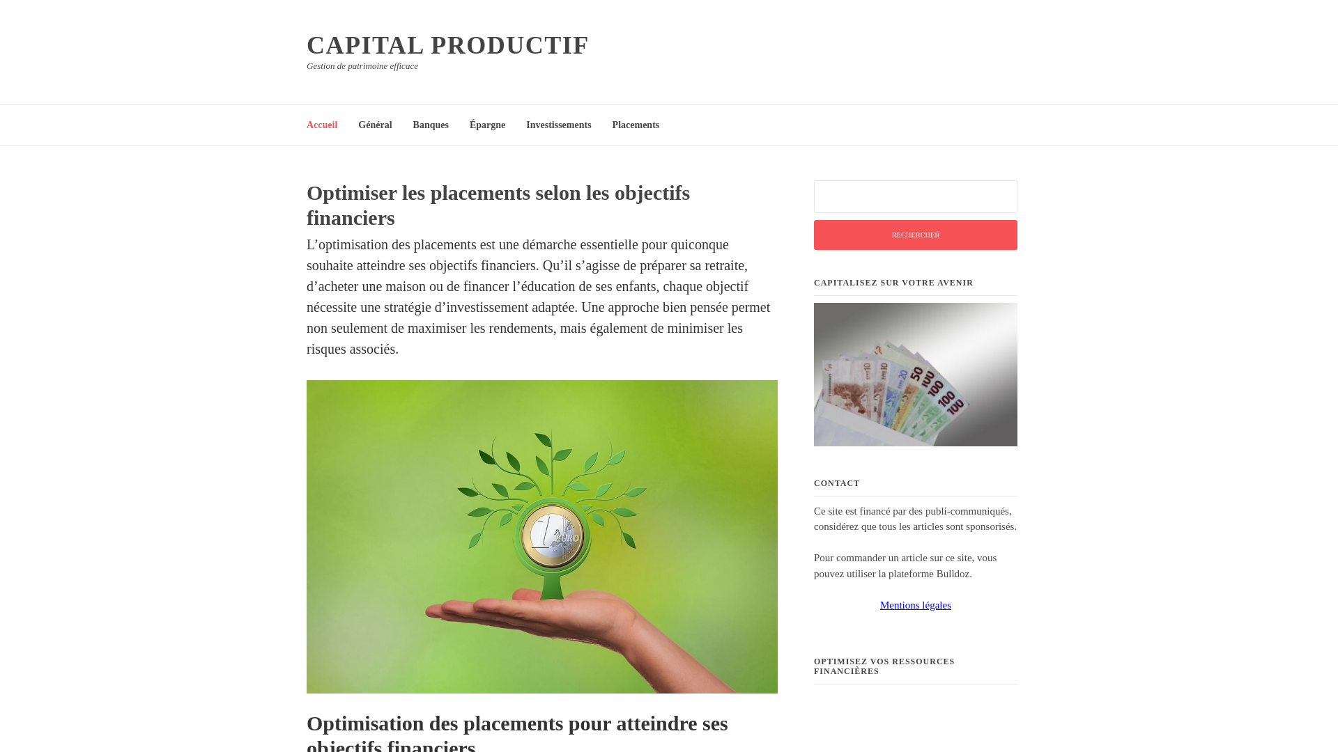 website screenshot of https://capital-productif.fr/