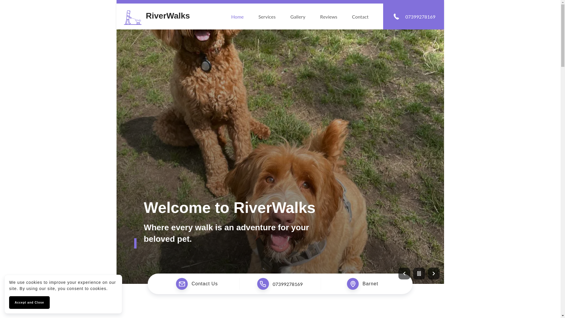 website screenshot of https://river-walks.co.uk/