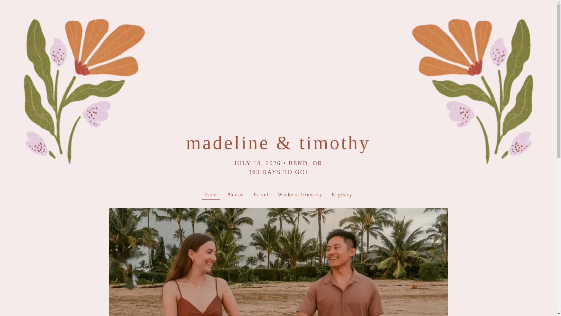website screenshot of https://timothyandmadeline.com/
