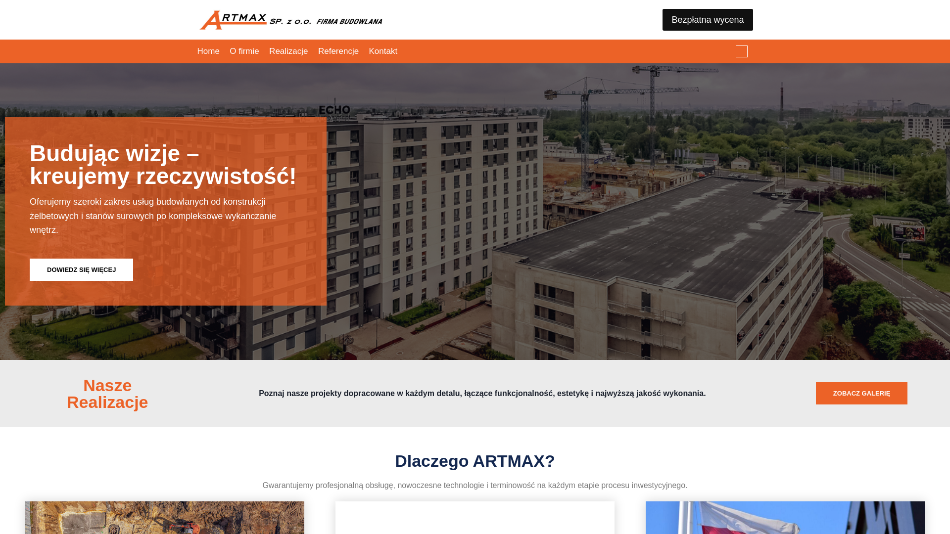 website screenshot of https://art-max.com.pl/