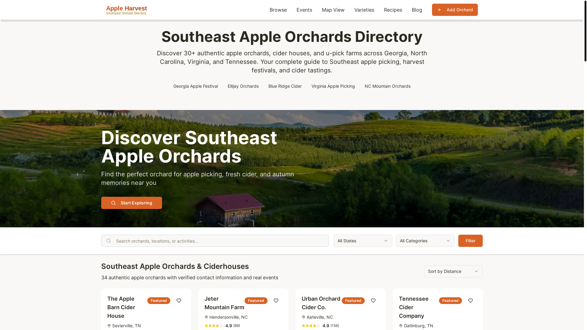 website screenshot of https://appledirectory.org/