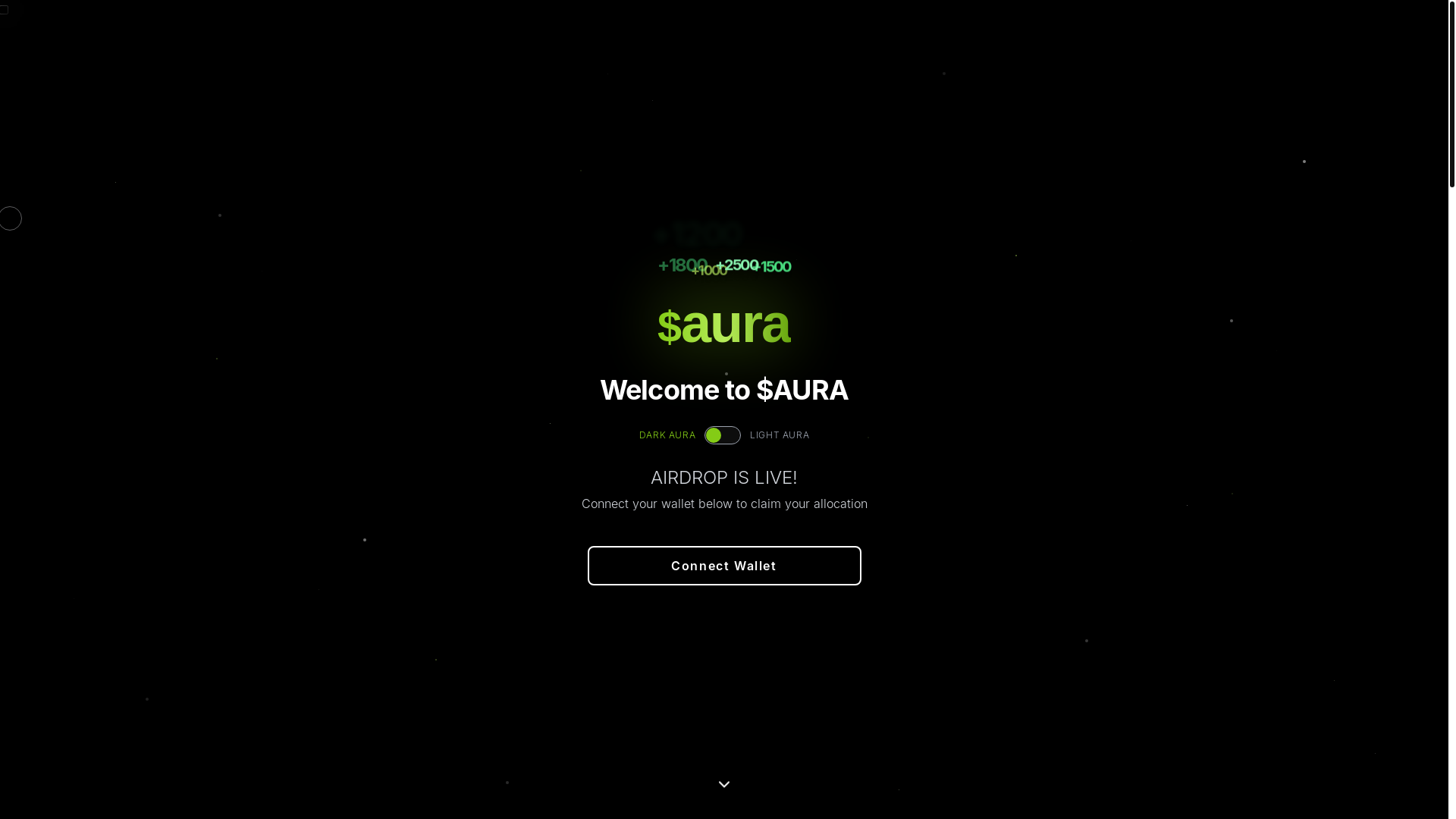 website screenshot of https://auracoinsolana.com/