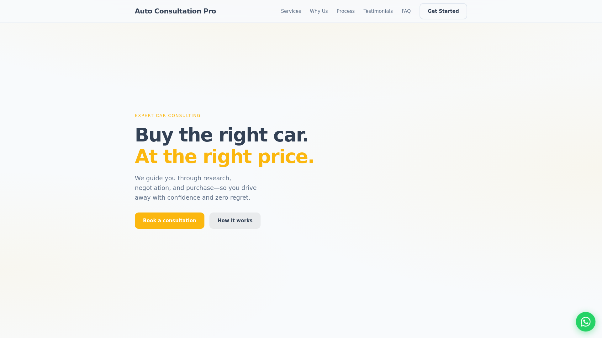 website screenshot of https://autoconsultationpro.in/