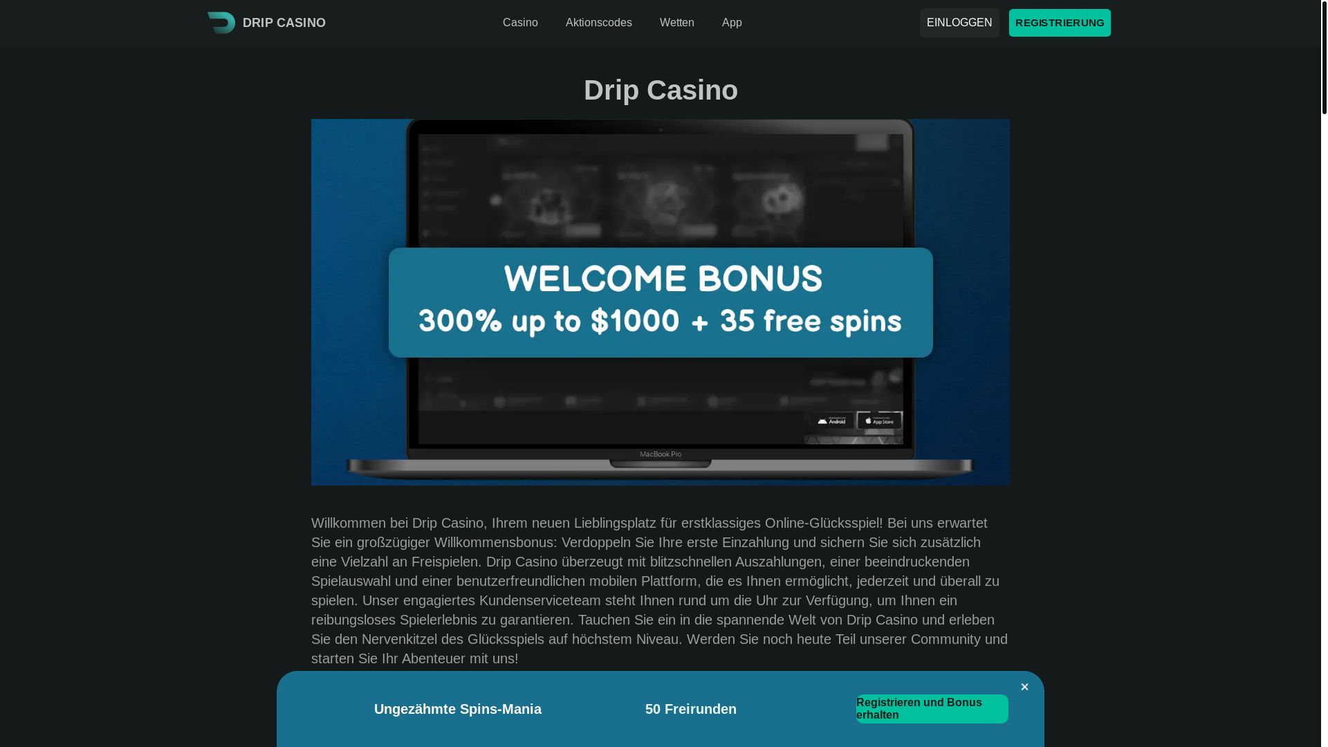 website screenshot of https://dripcasinode-com.pages.dev/