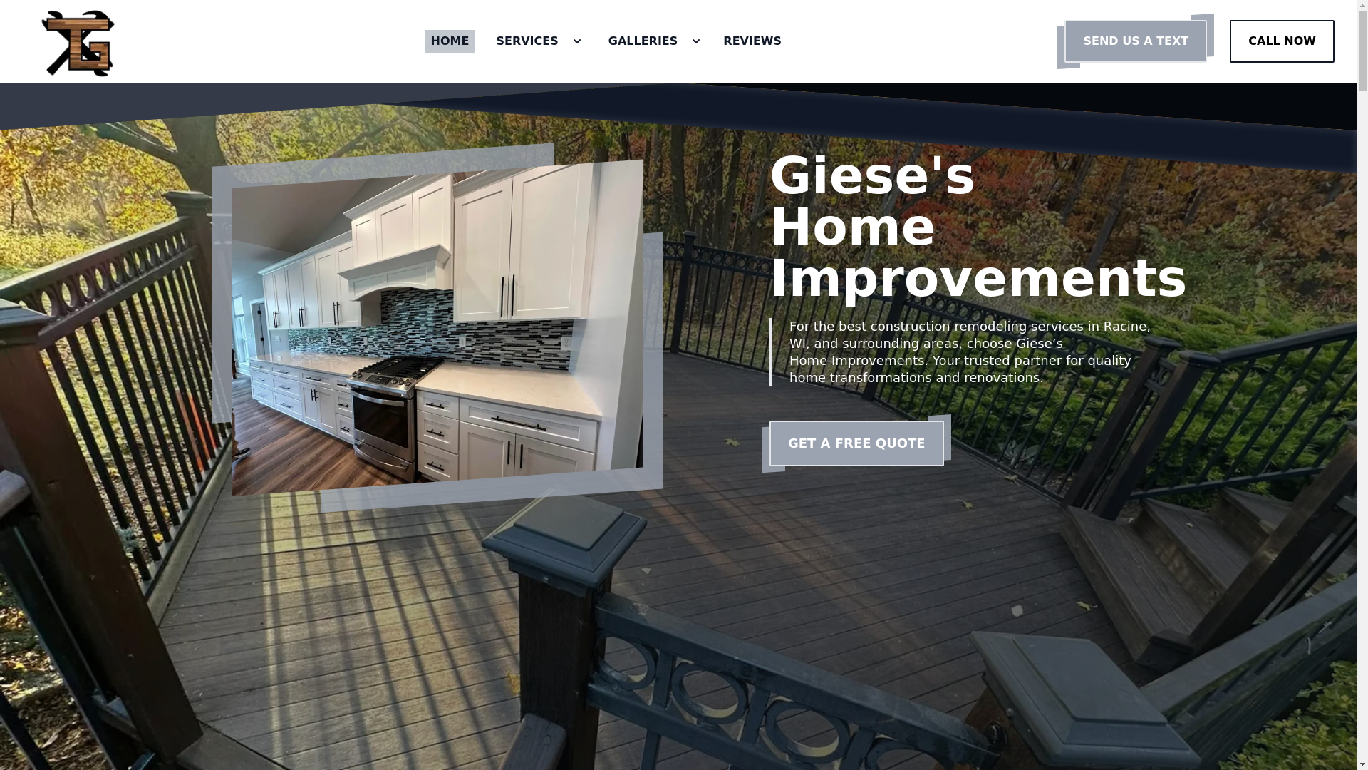 website screenshot of https://gieseshomeimprovement.com/