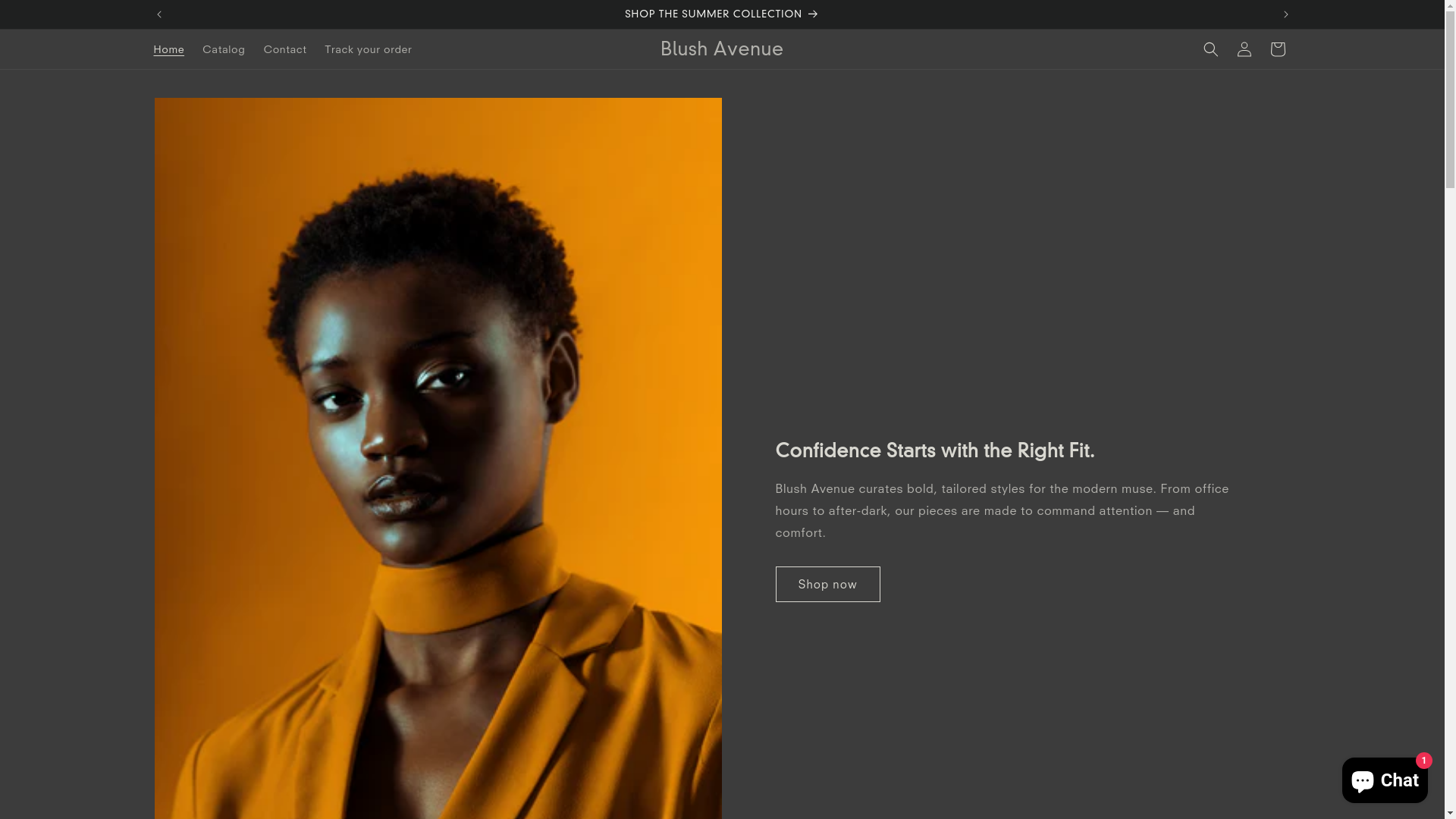 website screenshot of https://blush-avenue.club/