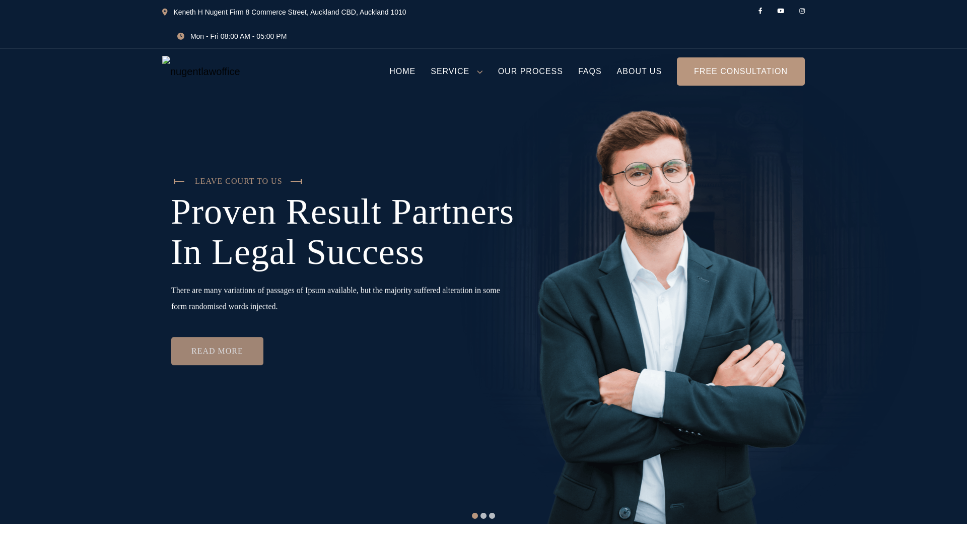 website screenshot of https://nugentlawoffice.org/