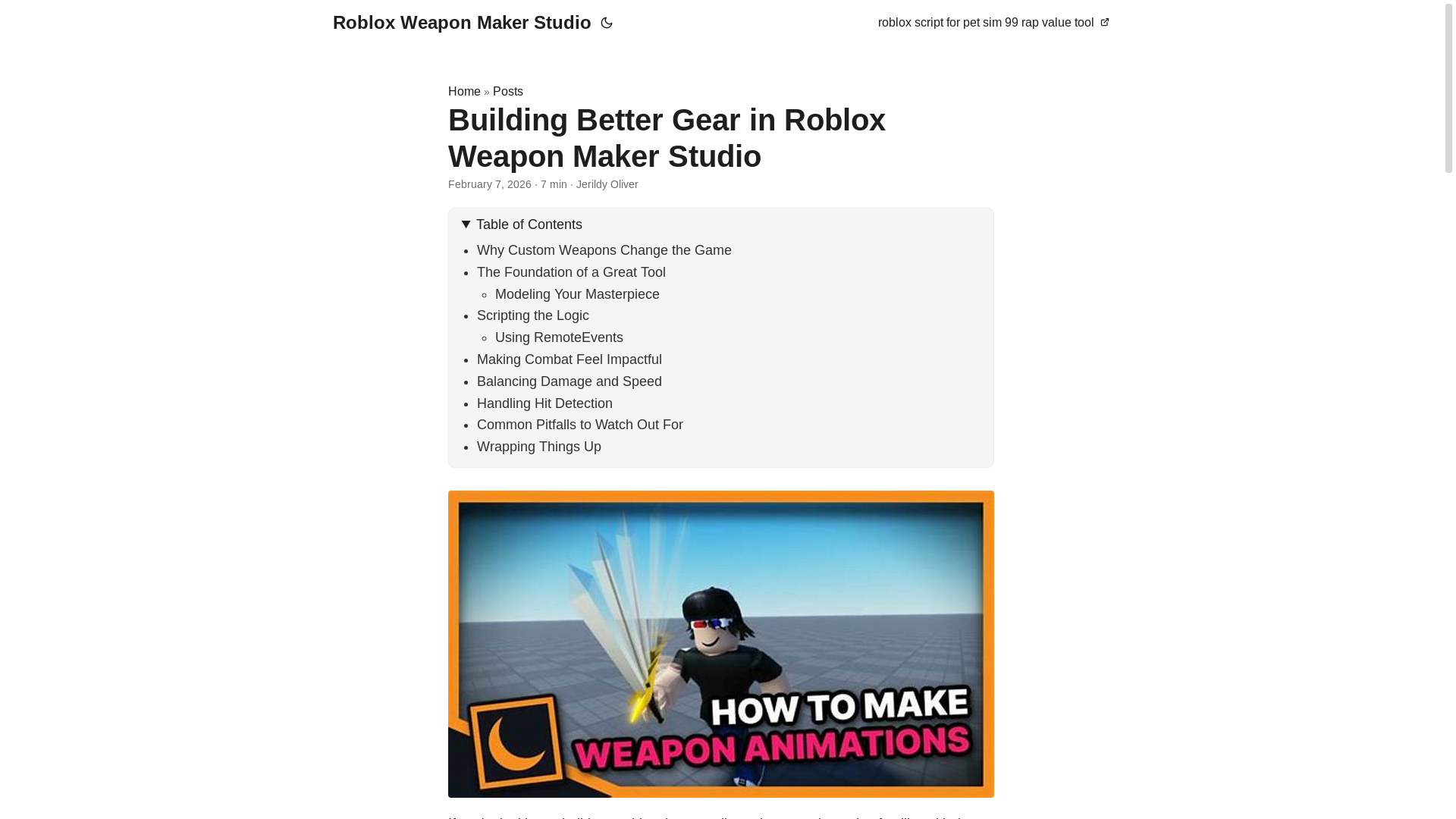 website screenshot of https://roblox-weapon-maker-studio.pages.dev/