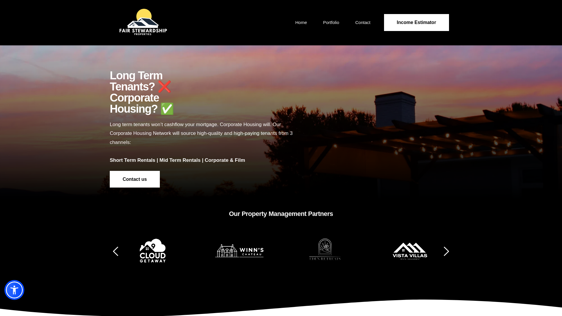 website screenshot of https://fairstewardship.properties/