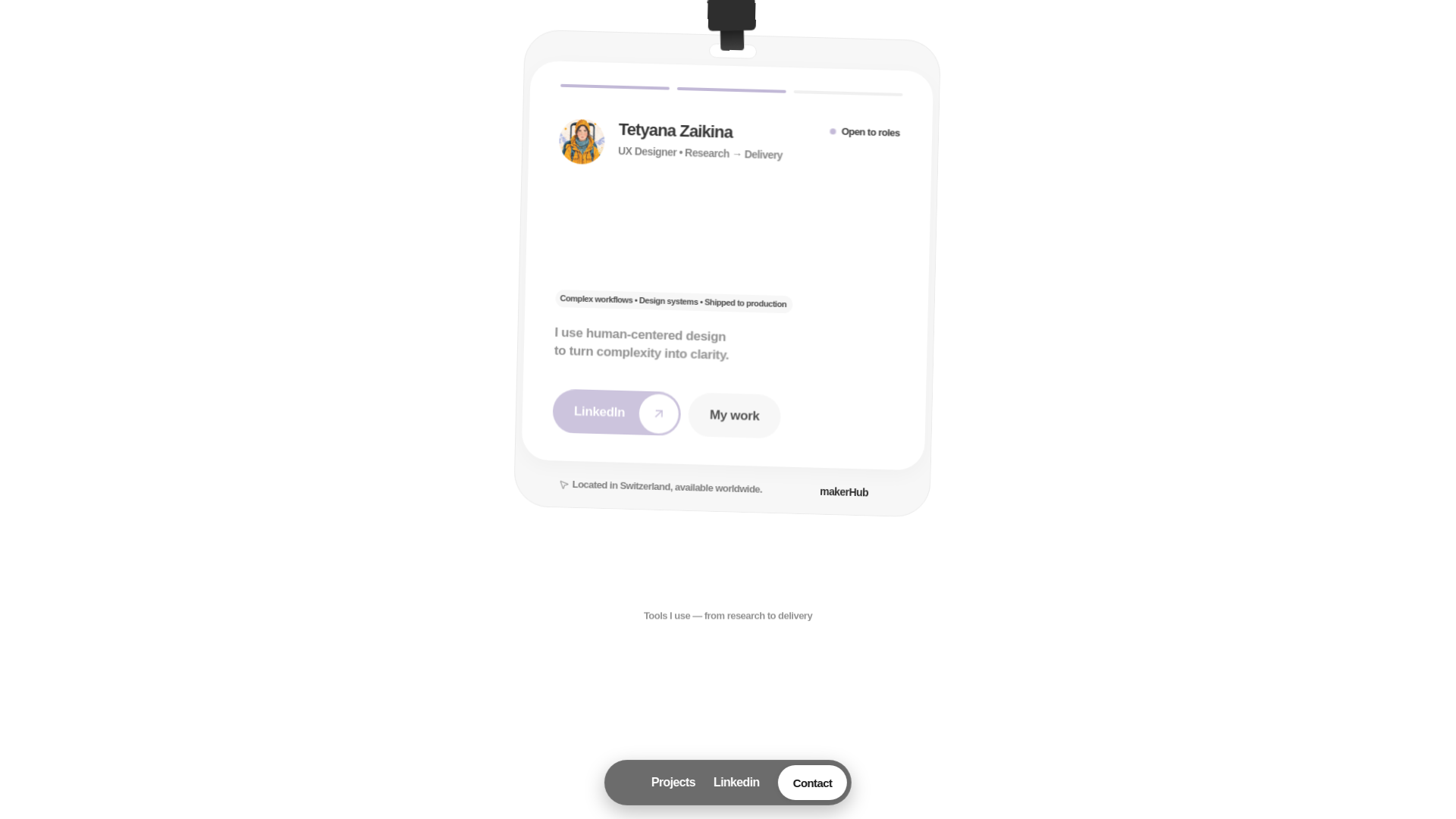 website screenshot of https://tetyana.online/