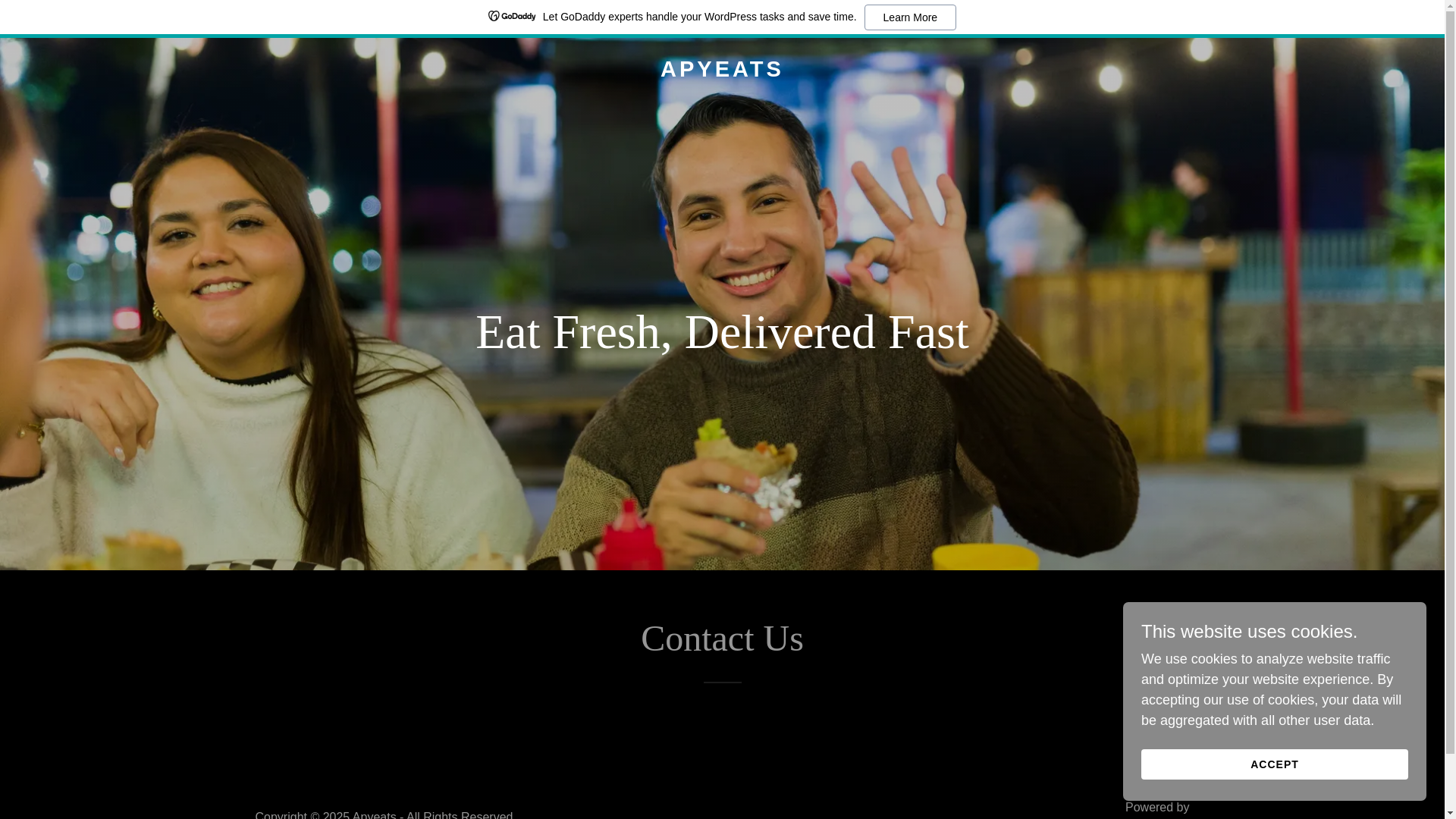 website screenshot of https://apyeats.com/