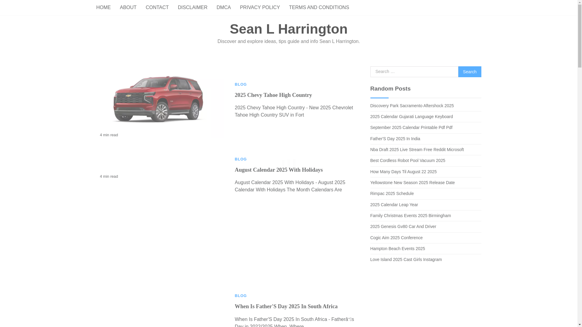 website screenshot of https://seanlharrington.pages.dev/
