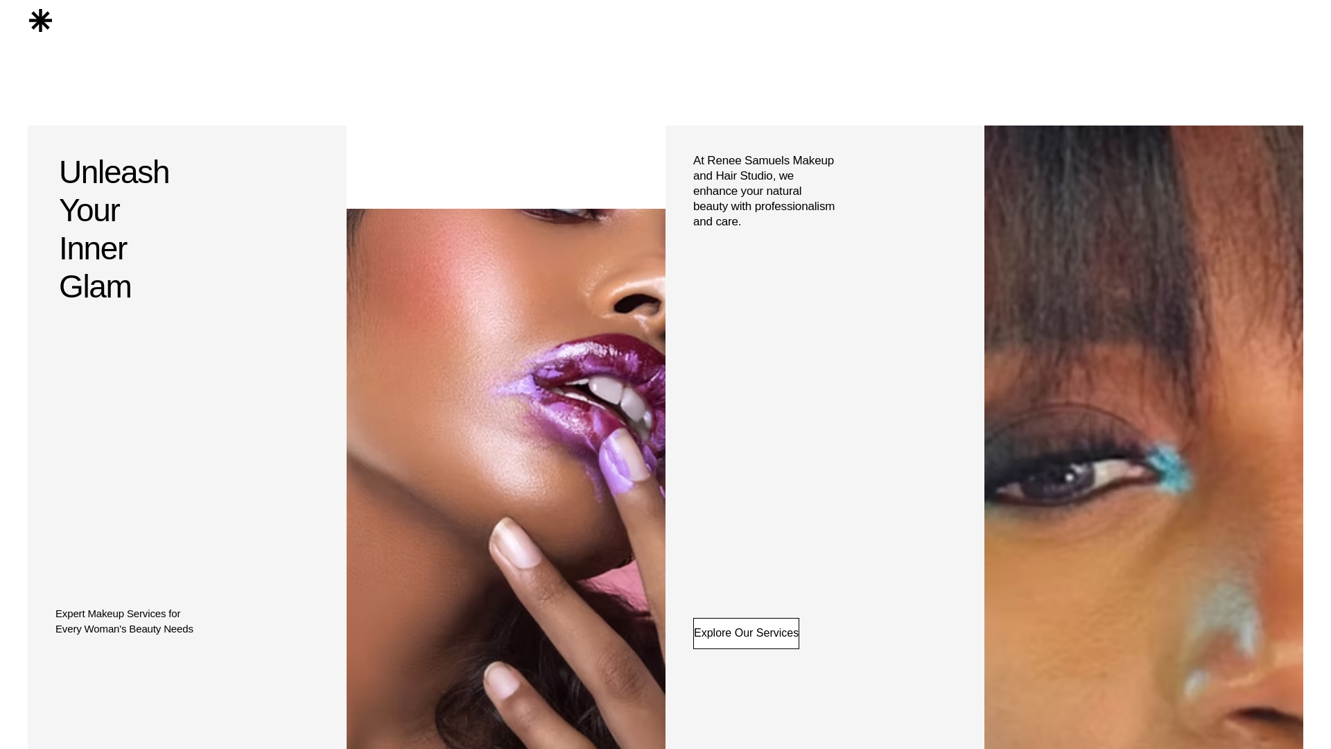 website screenshot of https://reneehairandmakeupstudio.com/