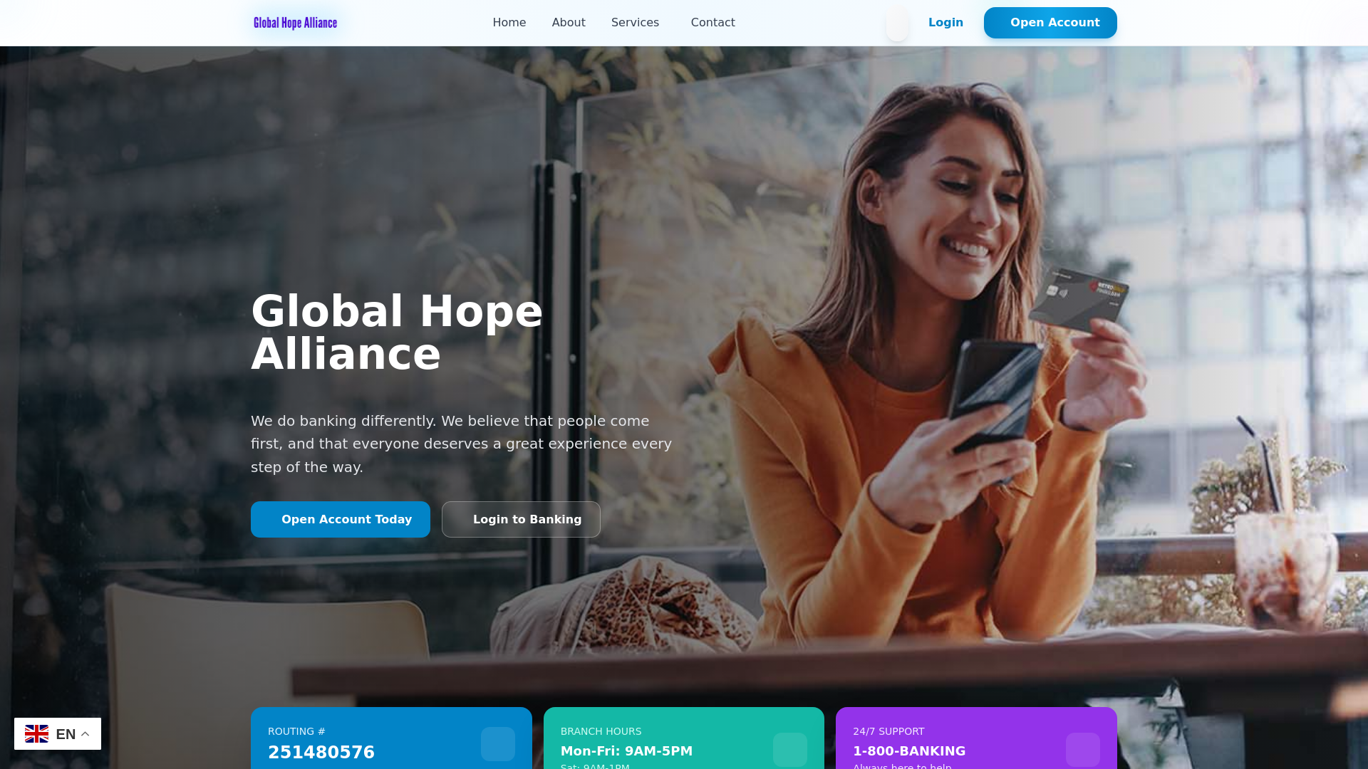 website screenshot of https://globalhopealliance.sbs