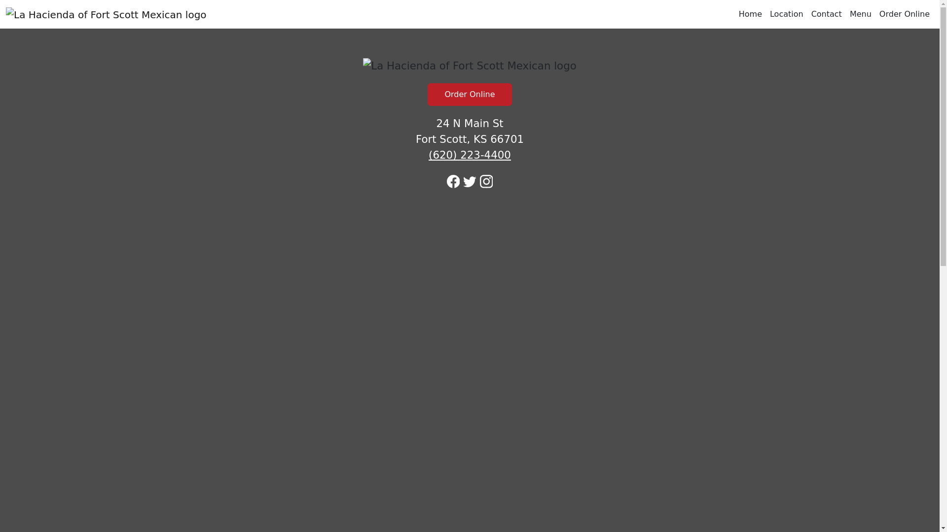 website screenshot of https://lahaciendaoffortscottmexicanks.com/