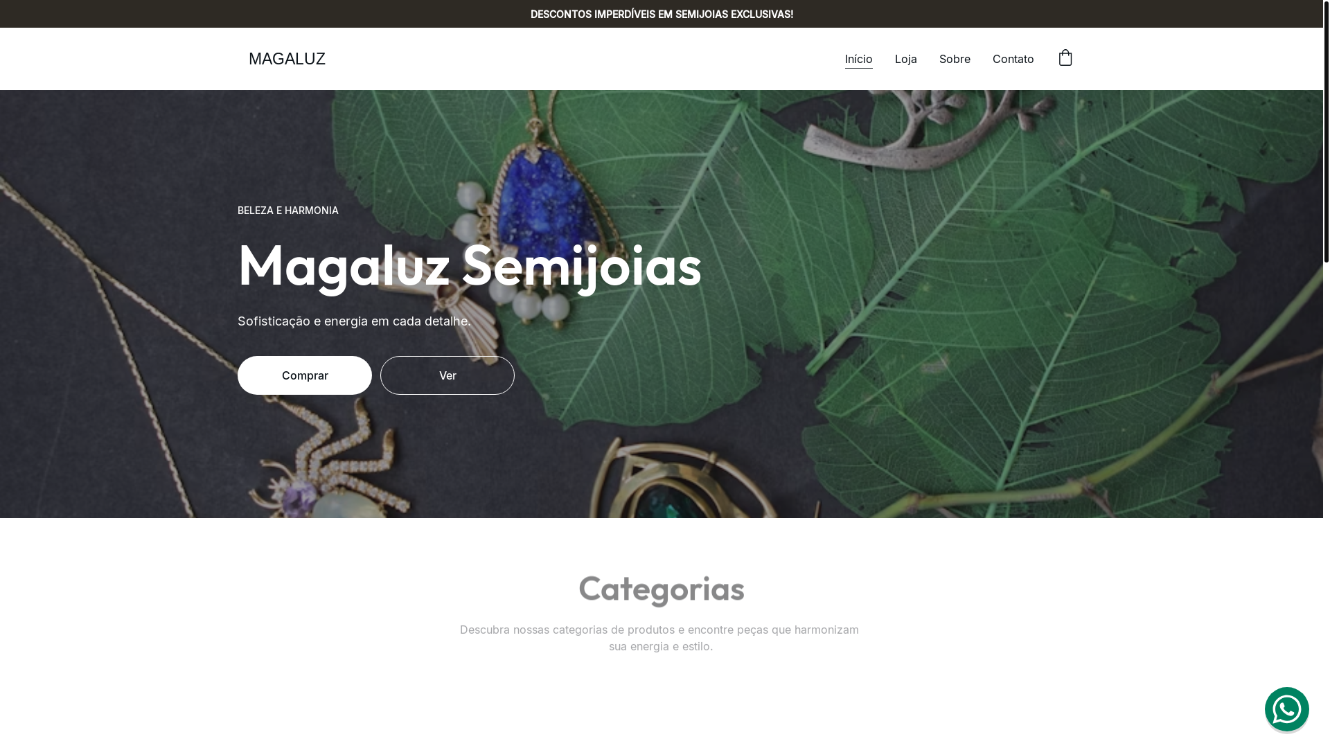website screenshot of https://magaluz.shop/
