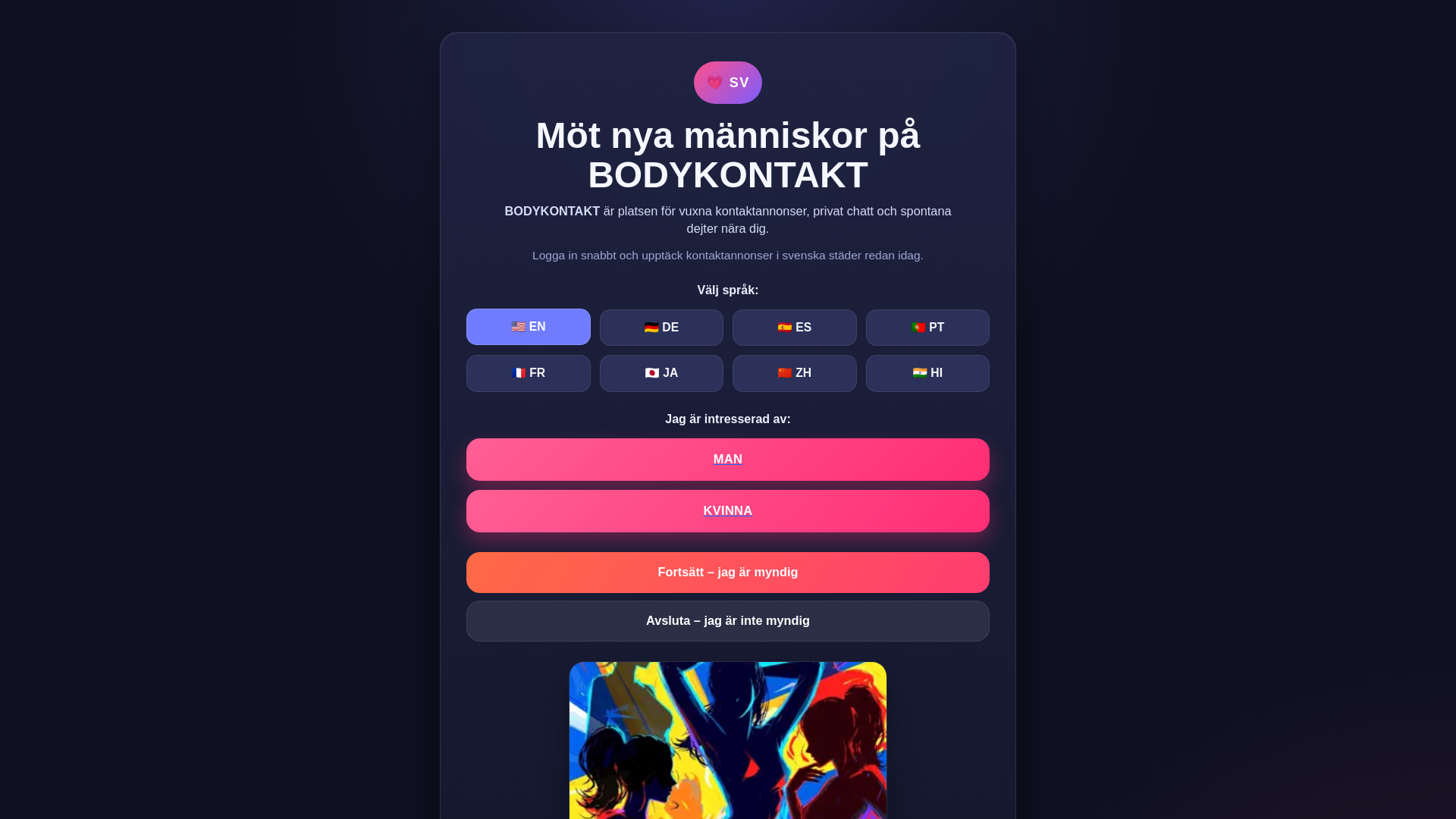 website screenshot of https://bodykontakt.top/