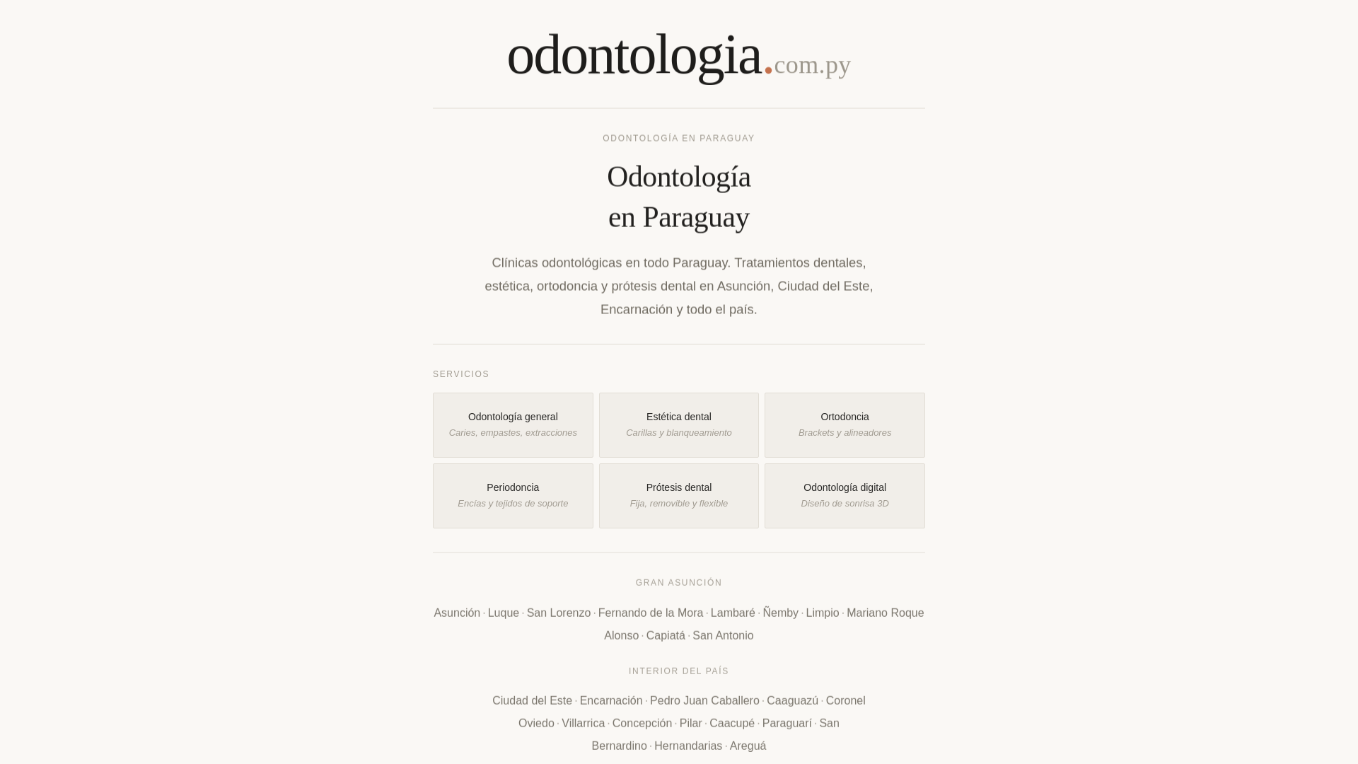 website screenshot of https://com-py-odontologia.pages.dev/