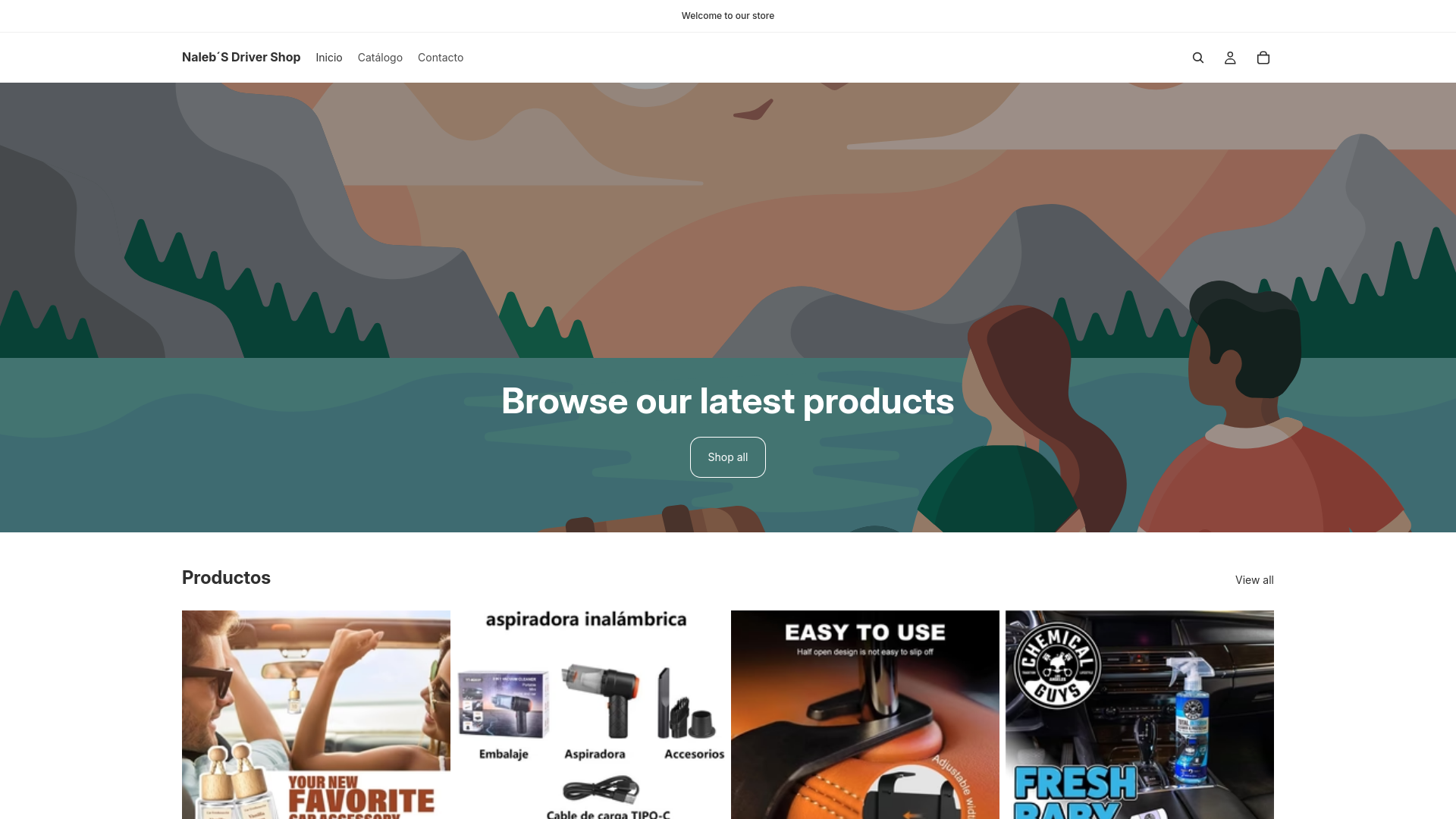 website screenshot of https://nalebsdrivershop.com/