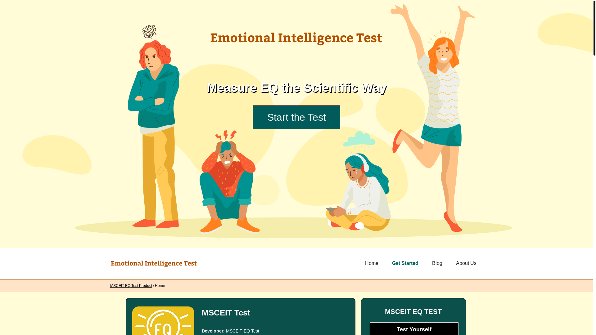 website screenshot of https://msceit-test.net/